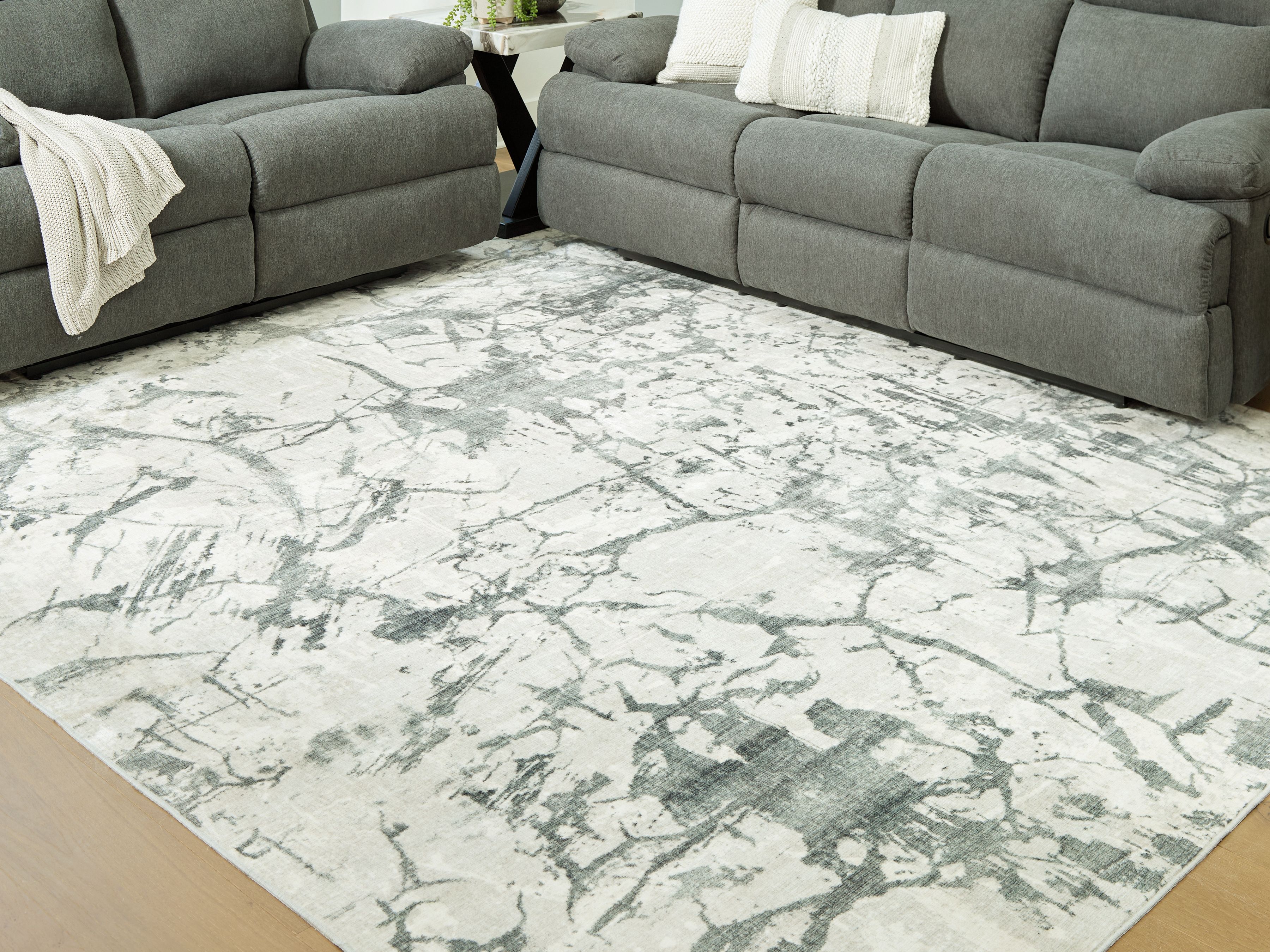 Ashley Furniture Tobinbury - 8' x 10' Washable Rug - Gray - Image 4