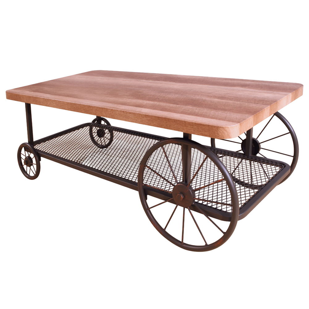 Francie - Coffee Table - Oak & Antique Gray, light brown