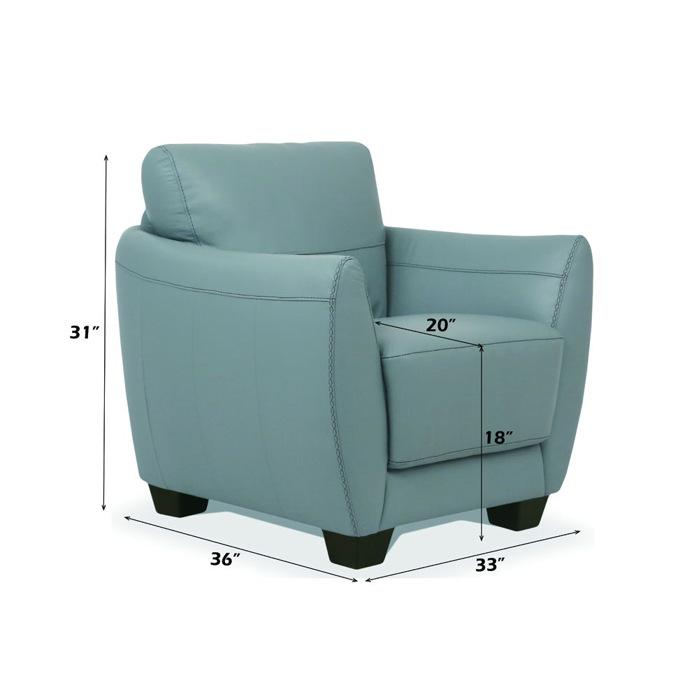 Valeria - Chair - Watery Leather, dark gray, view 4