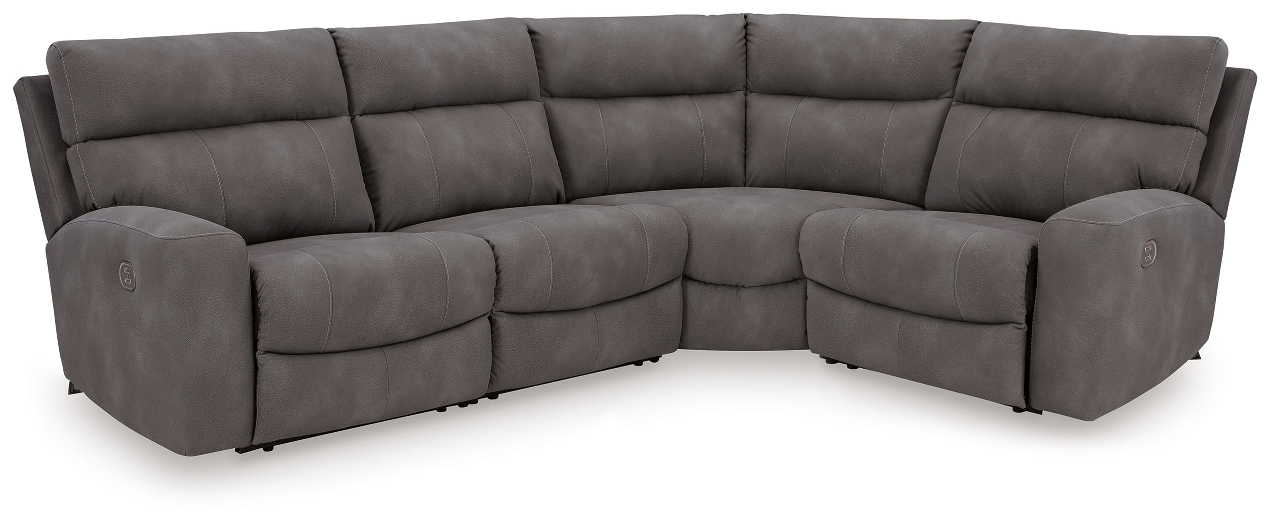 Ashley Next-Gen Durapella - Slate - 4-Piece Power Reclining Sectional