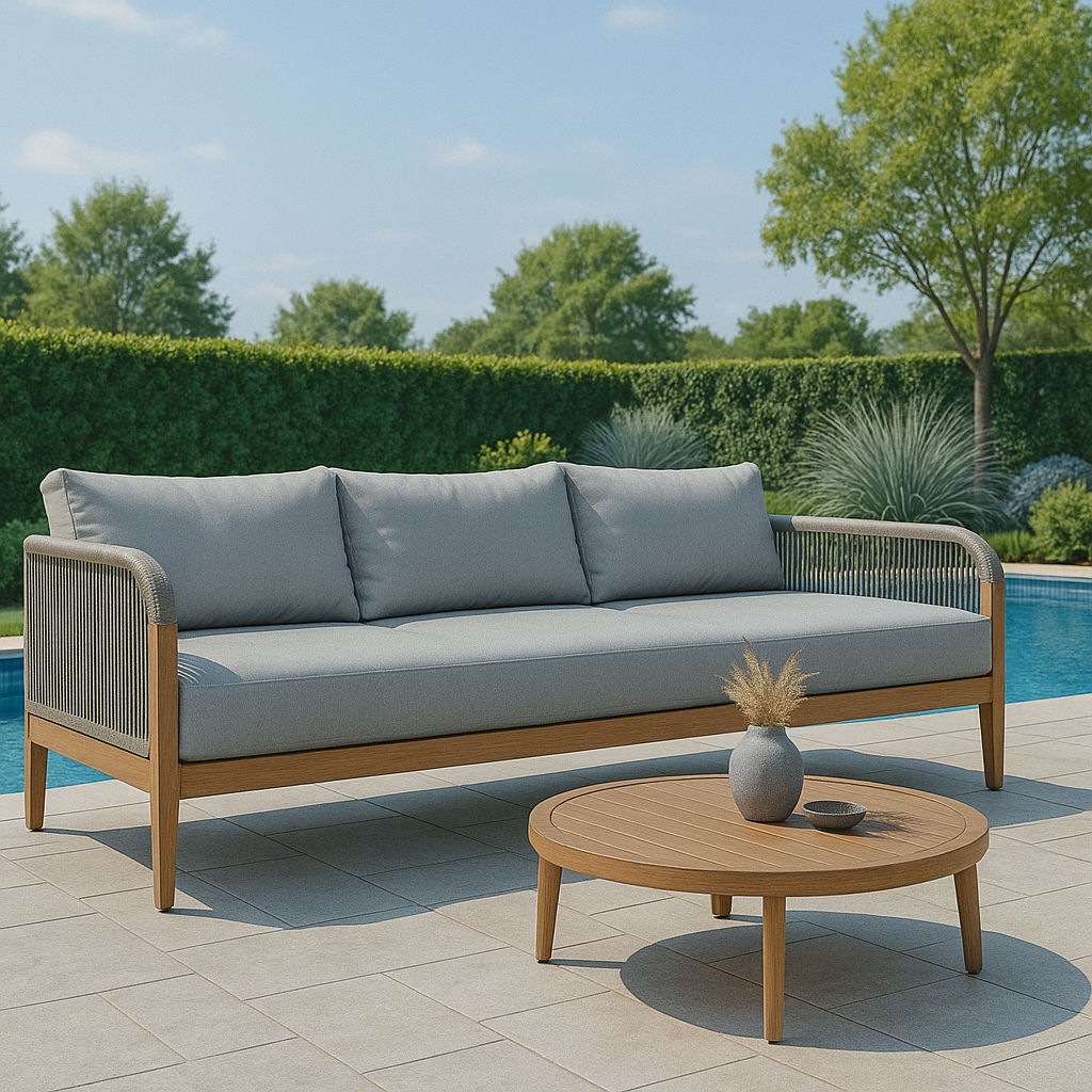 Maui - Water Resistant Outdoor Patio Sofa - Gray