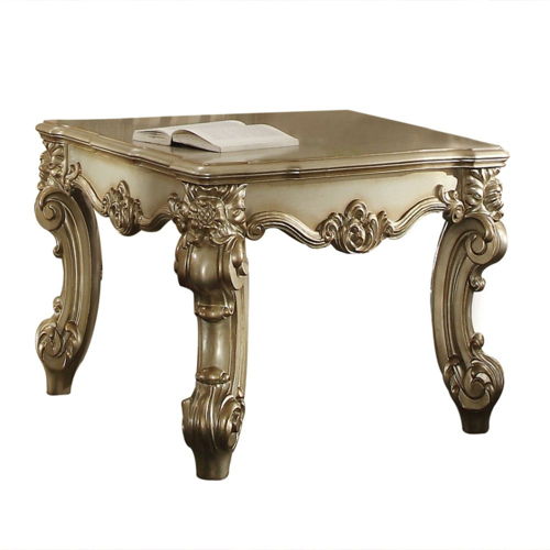Vendome II - End Table - Gold Patina & Bone, beige