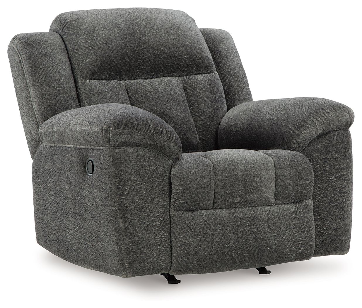 Ashley Furniture Frohn - 3 Pc. - Reclining Sofa, Reclining Loveseat With Console, Rocker Recliner - Graphite - Image 12