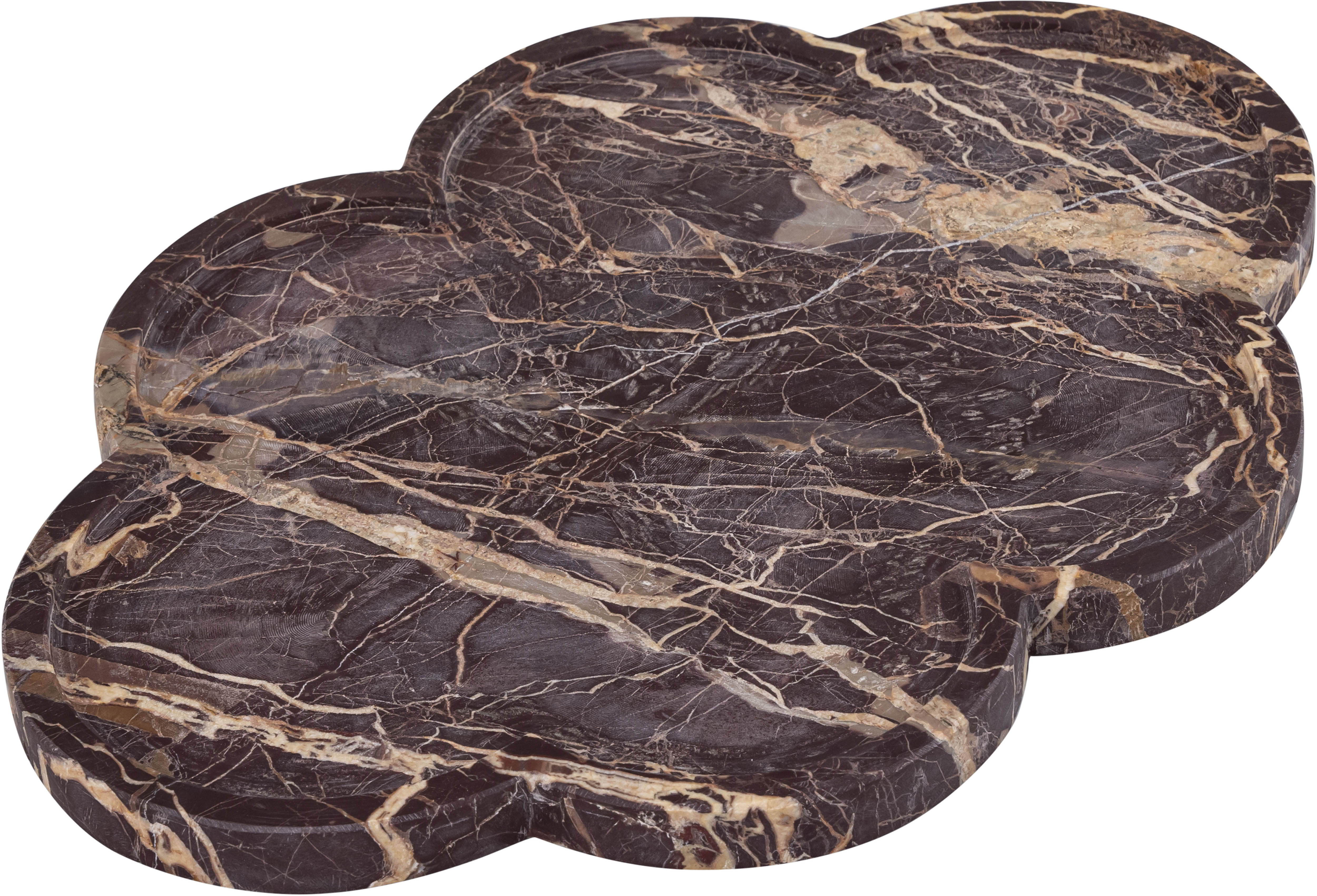 Rimini - Marble Clover Shaped Tray - Cherry