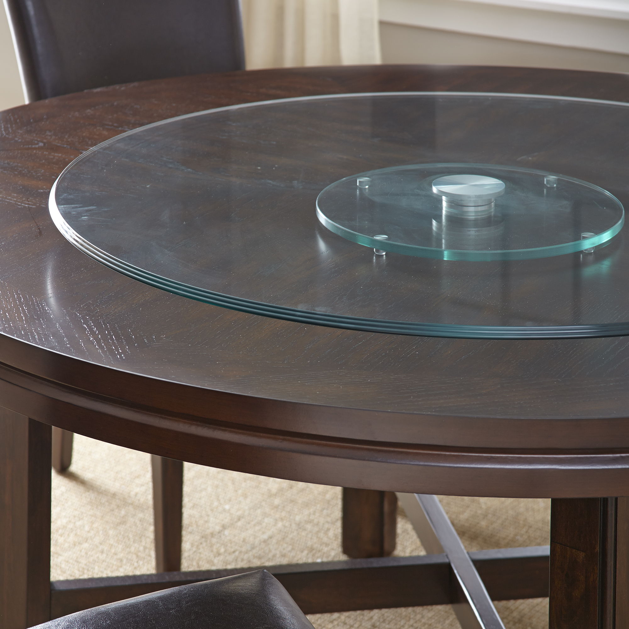 Avenue - Round Lazy Susan - Dark Brown