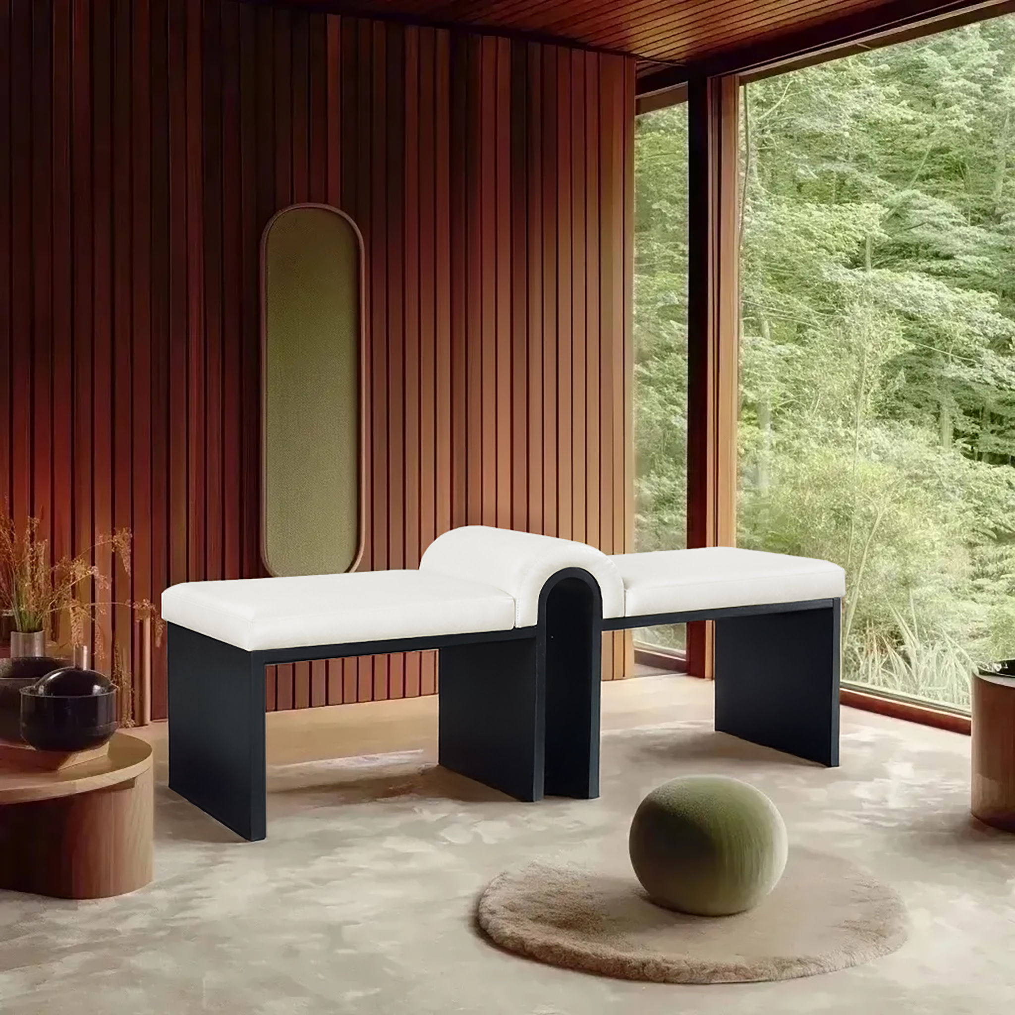 Delphine - Upholstered Bench - Cream