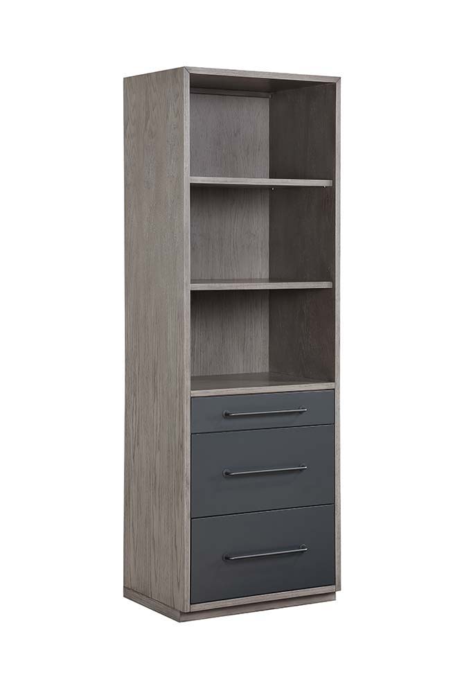 Estevon - Bookcase - Gray Oak, dark gray