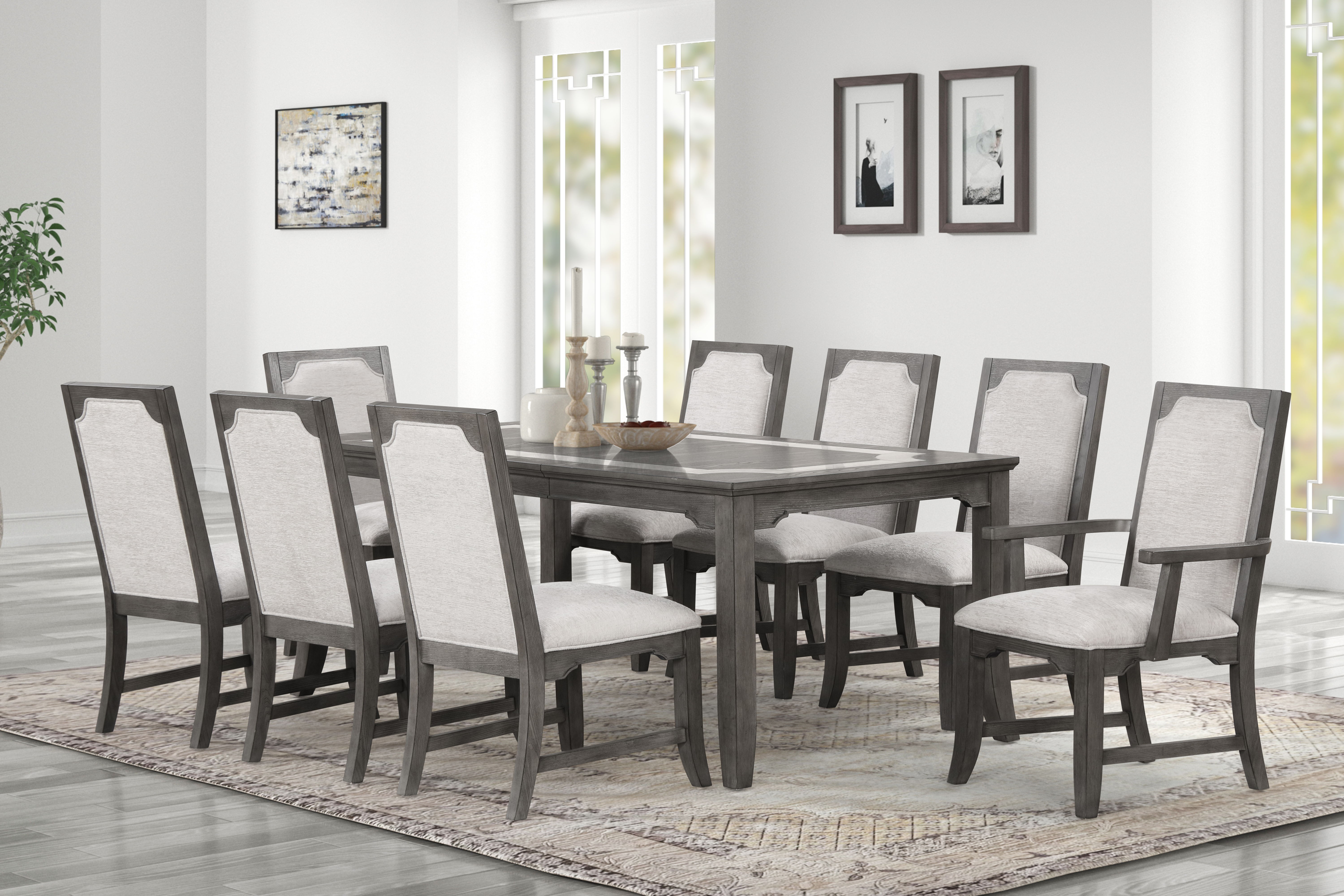 Lisbon - Dining Side Chair (Set of 2) - Gray, dark gray, view 8