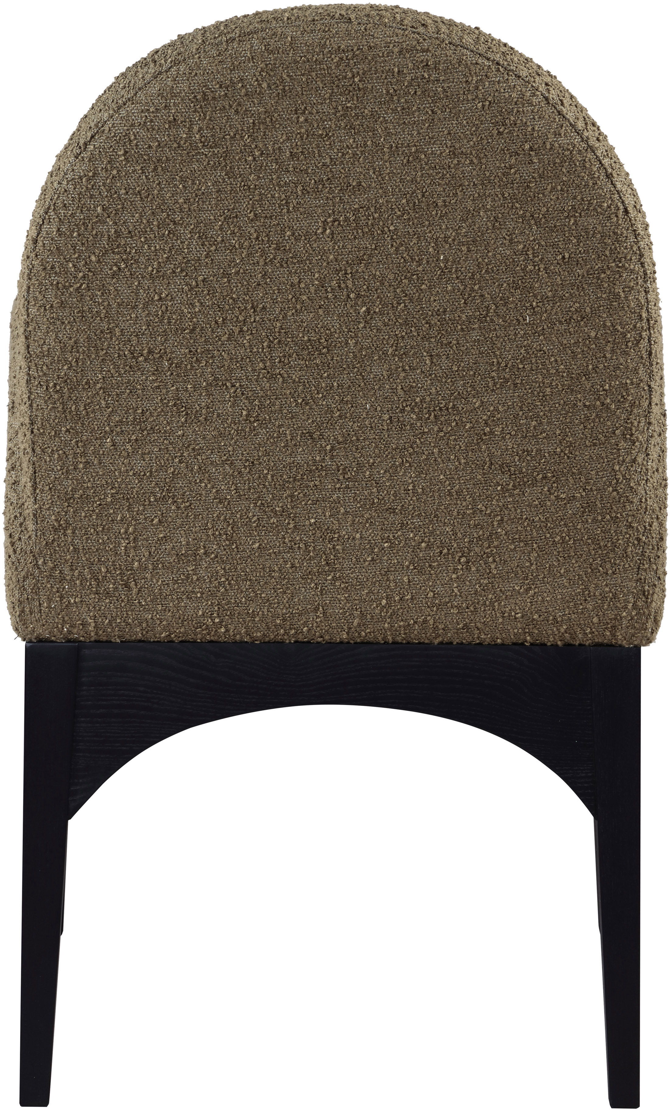 Waldorf - Boucle Dining Arm Chair With Black Legs - Olive