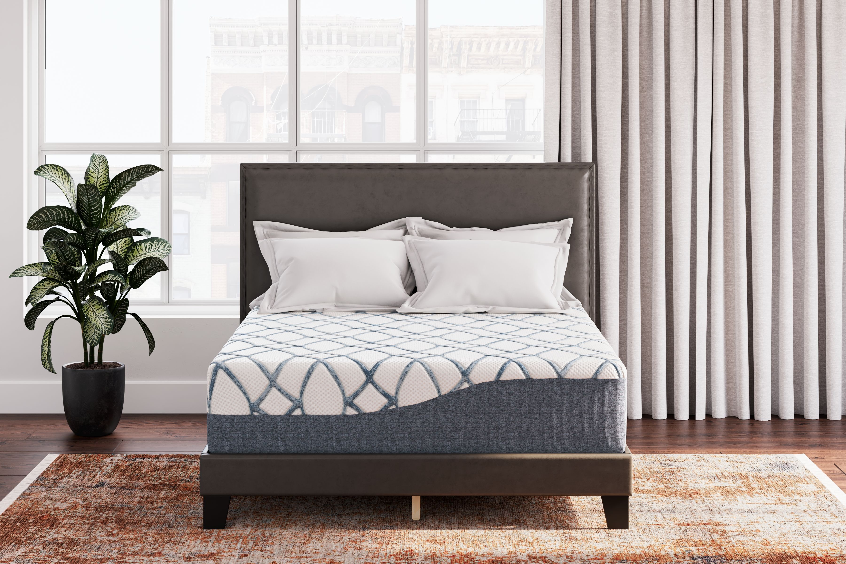Ashley Furniture 14 Inch Chime Elite 2.0 - California King Mattress - White / Blue - Image 3