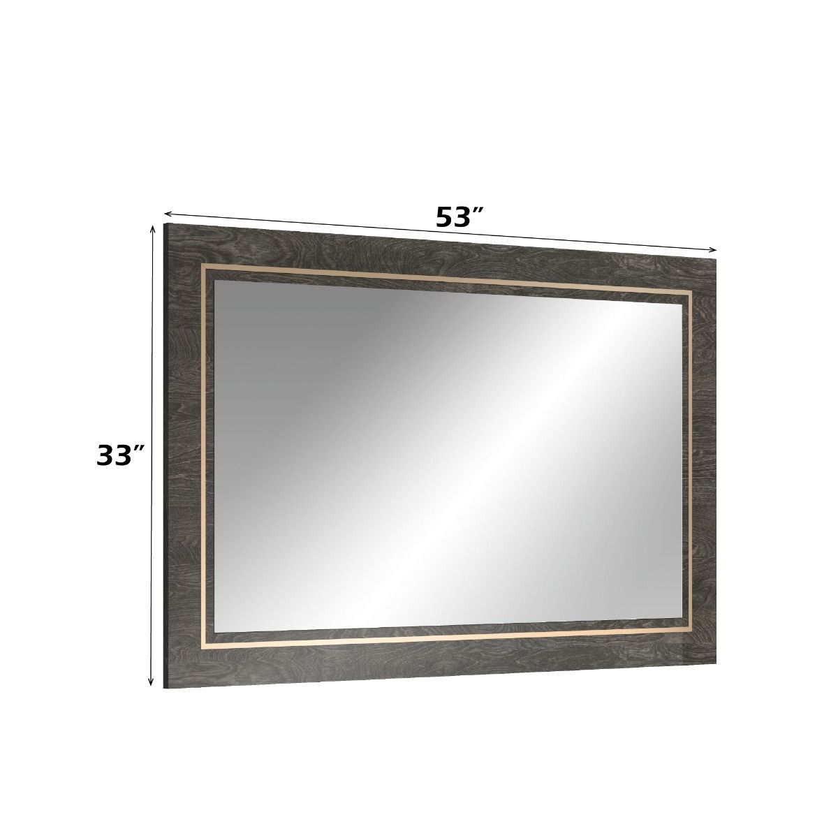 Venezia - Accent Mirror - Gray, dark gray, view 5
