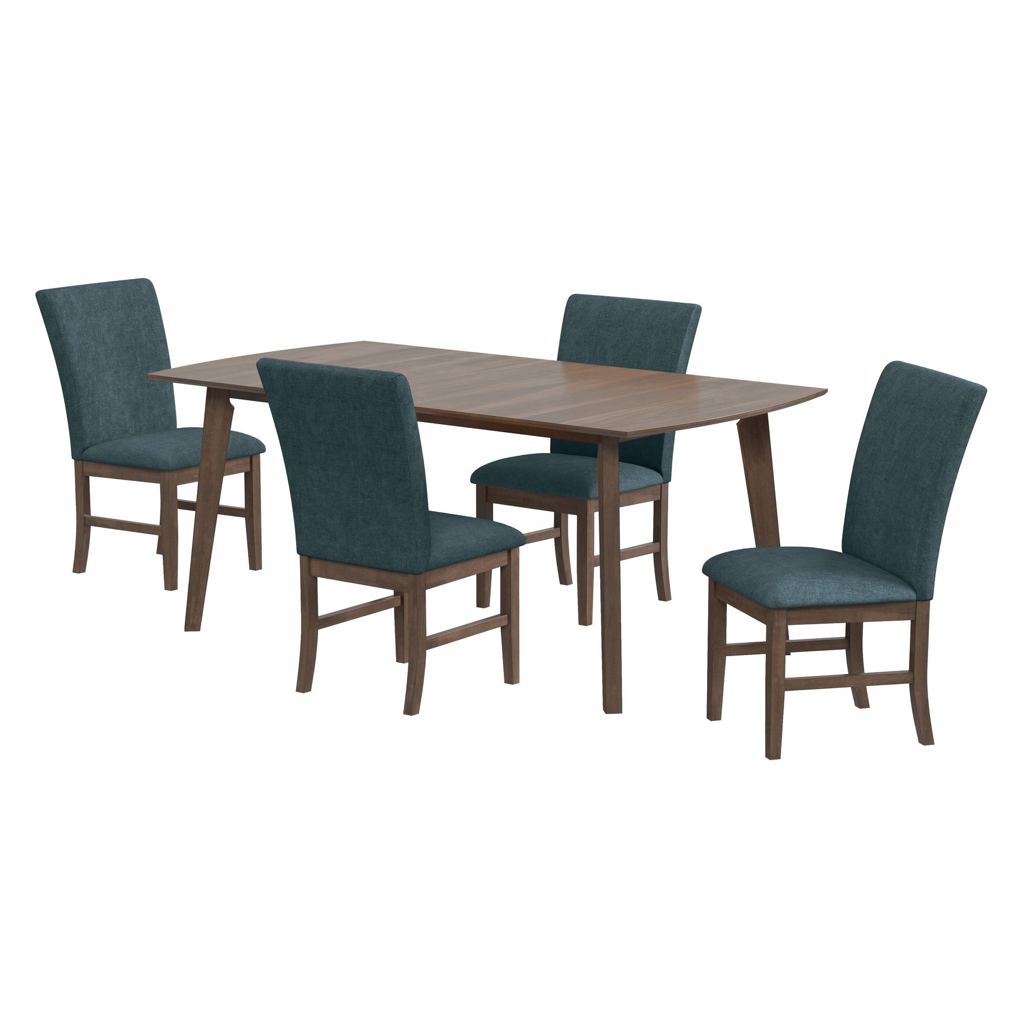 5 Pc · Rectangular Table And Four Fabric Chairs