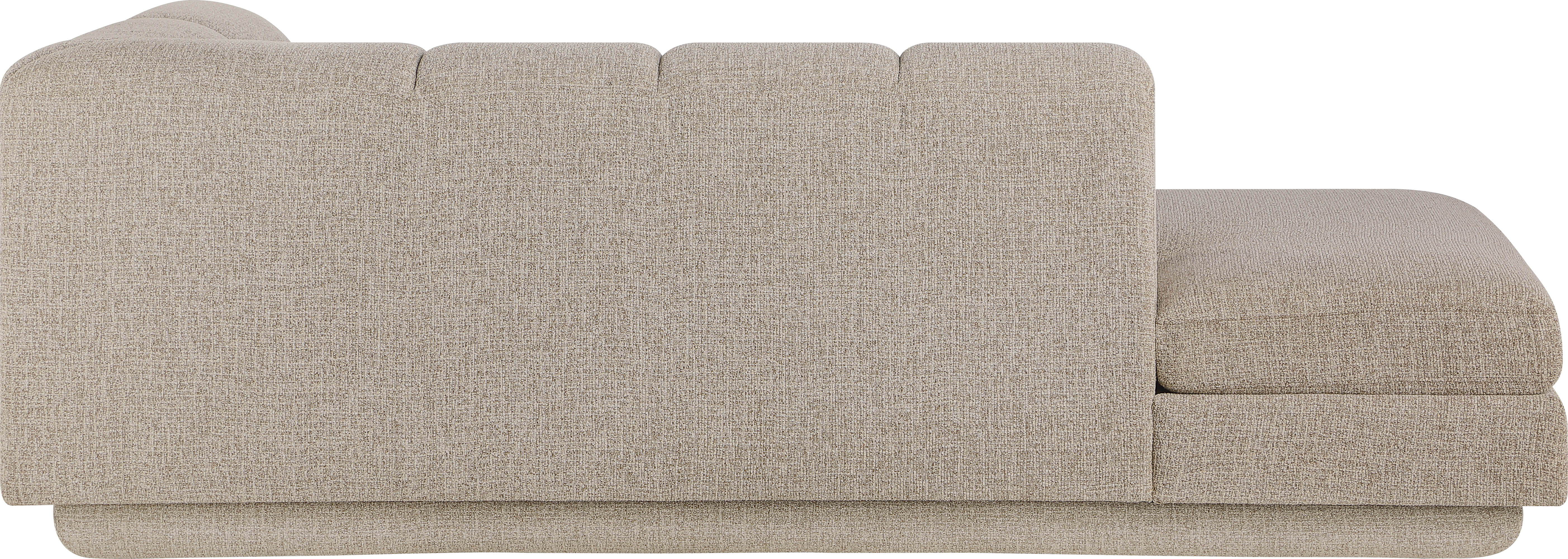 Modari - Fabric Upholstered Right Arm Chaise - Beige
