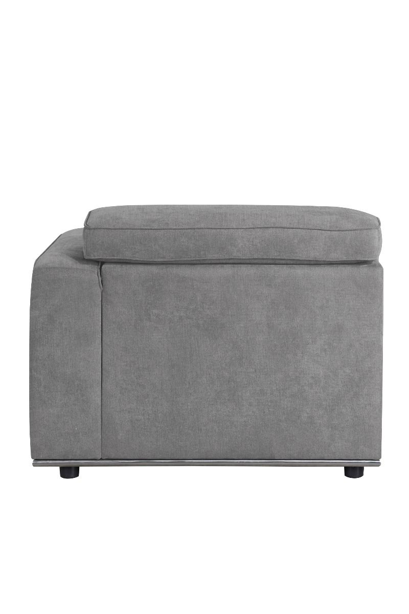 Alwin - Modular Rf Chaise - Dark Gray Fabric, dark gray