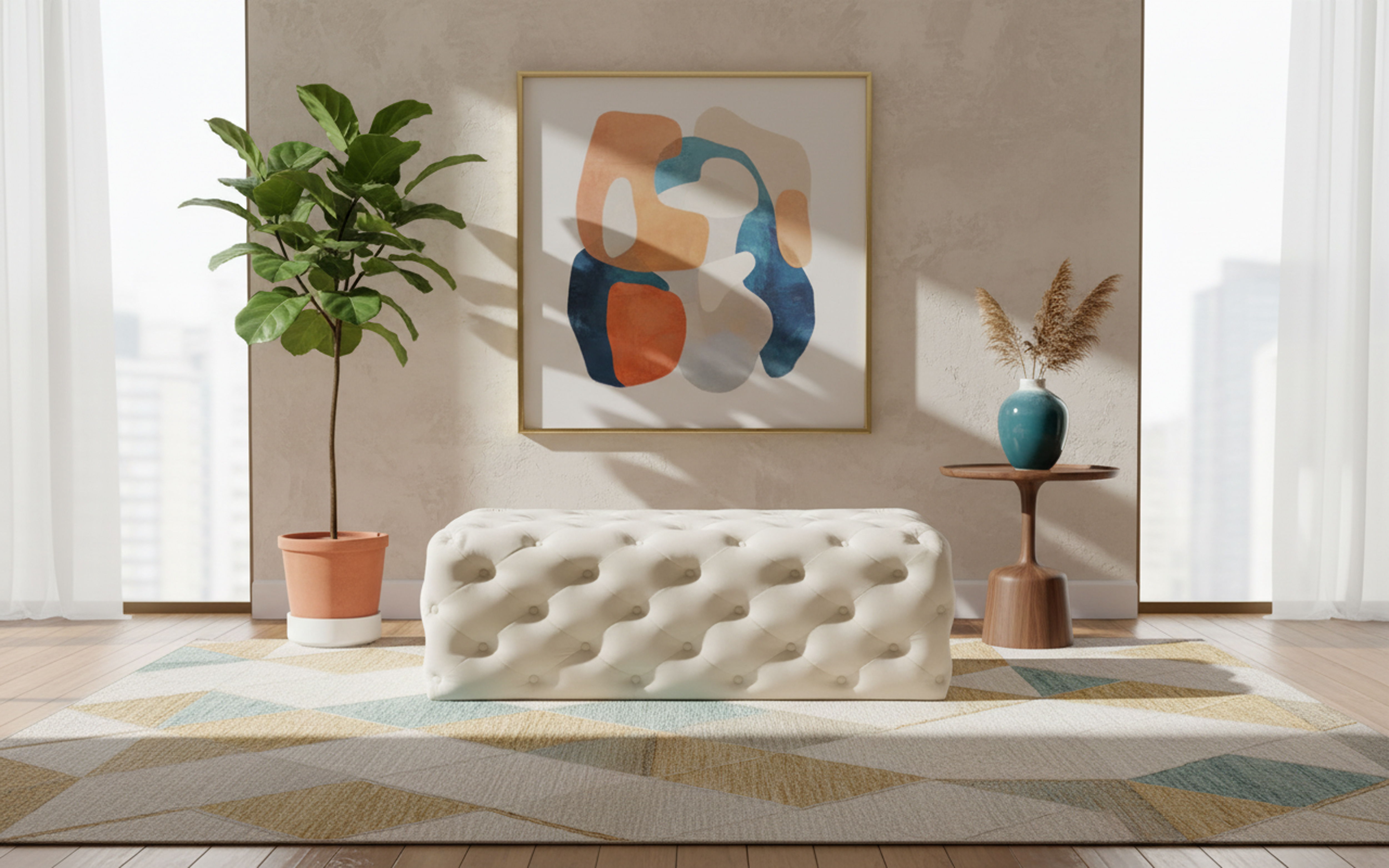 Casey - Ottoman / Bench - Cream