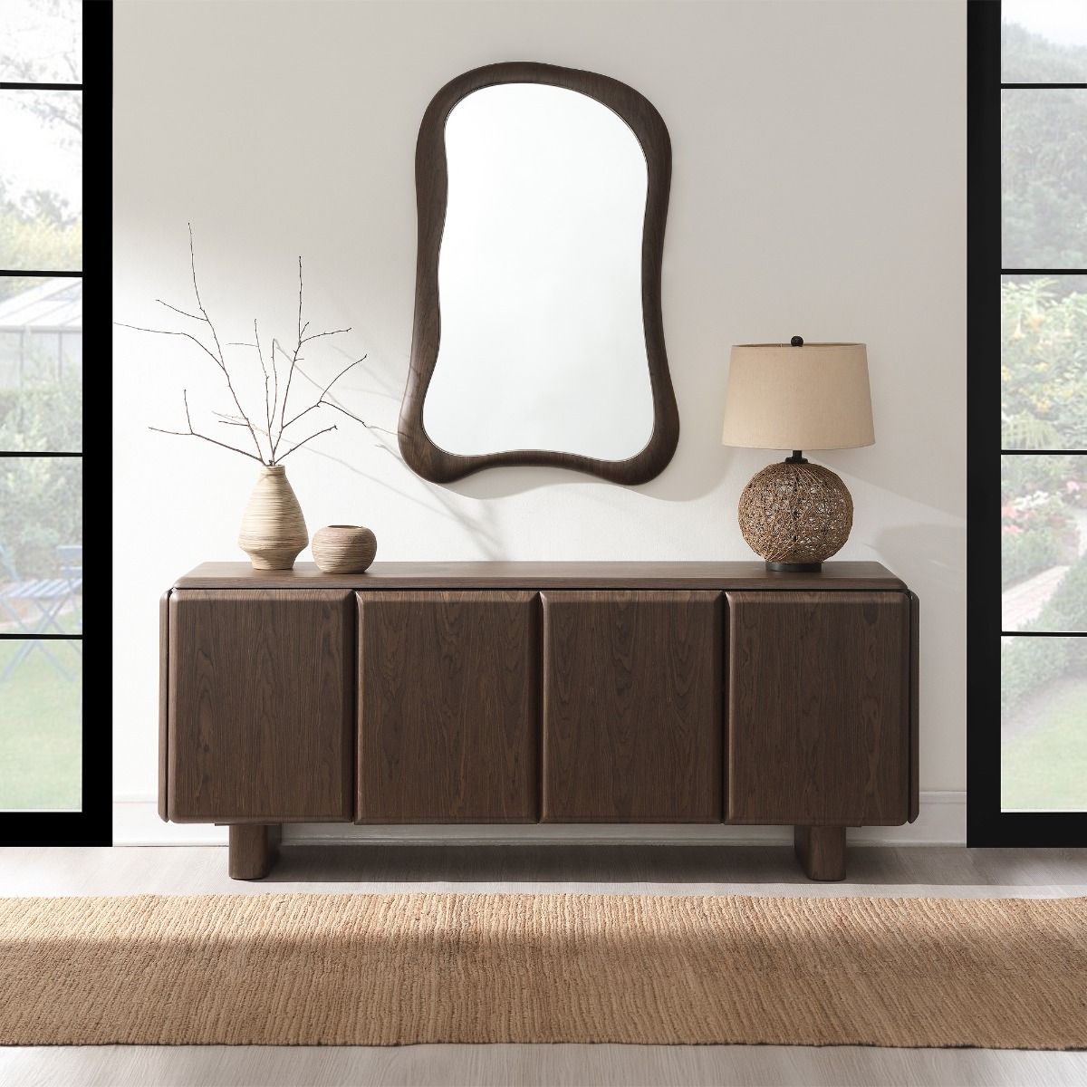 Lanza - Console Table - Dark Walnut, dark brown