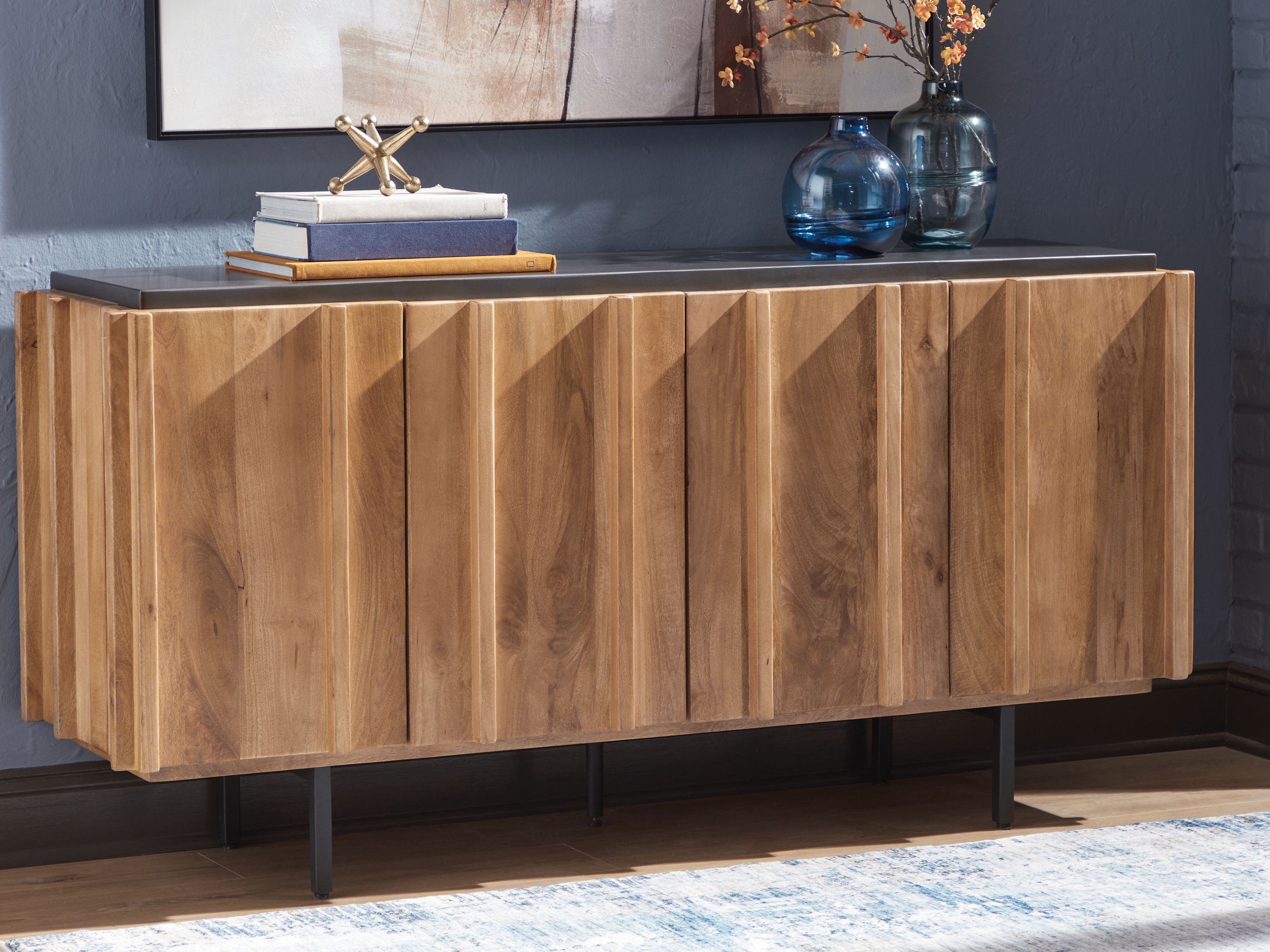 Ashley Furniture Quintavious - Accent Cabinet - Brown / Charcoal - Image 2