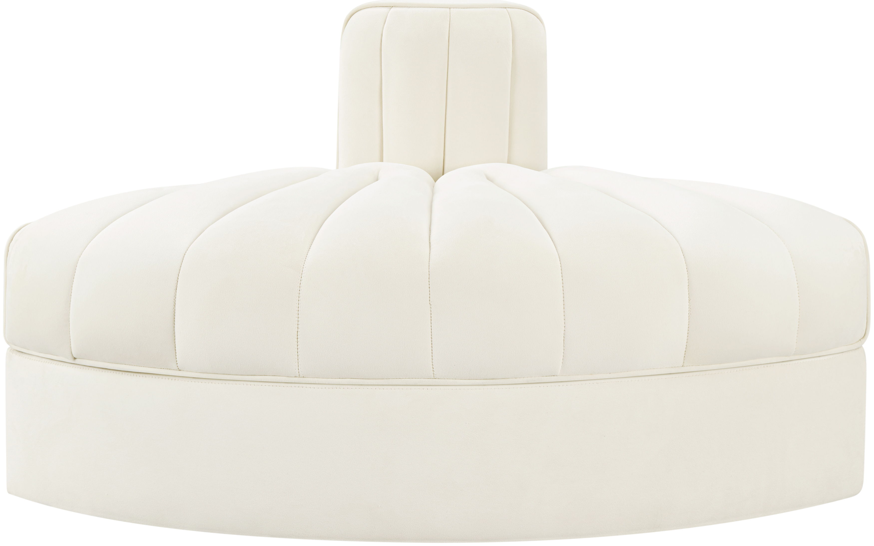Rummi - Velvet Performance Fabric Upholstered Modular Chair - Cream
