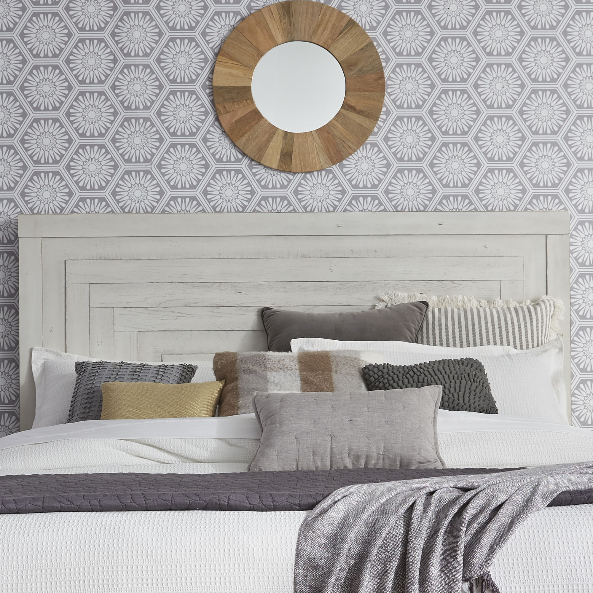 Liberty Furniture Modern Farmhouse - King Panel Headboard - White