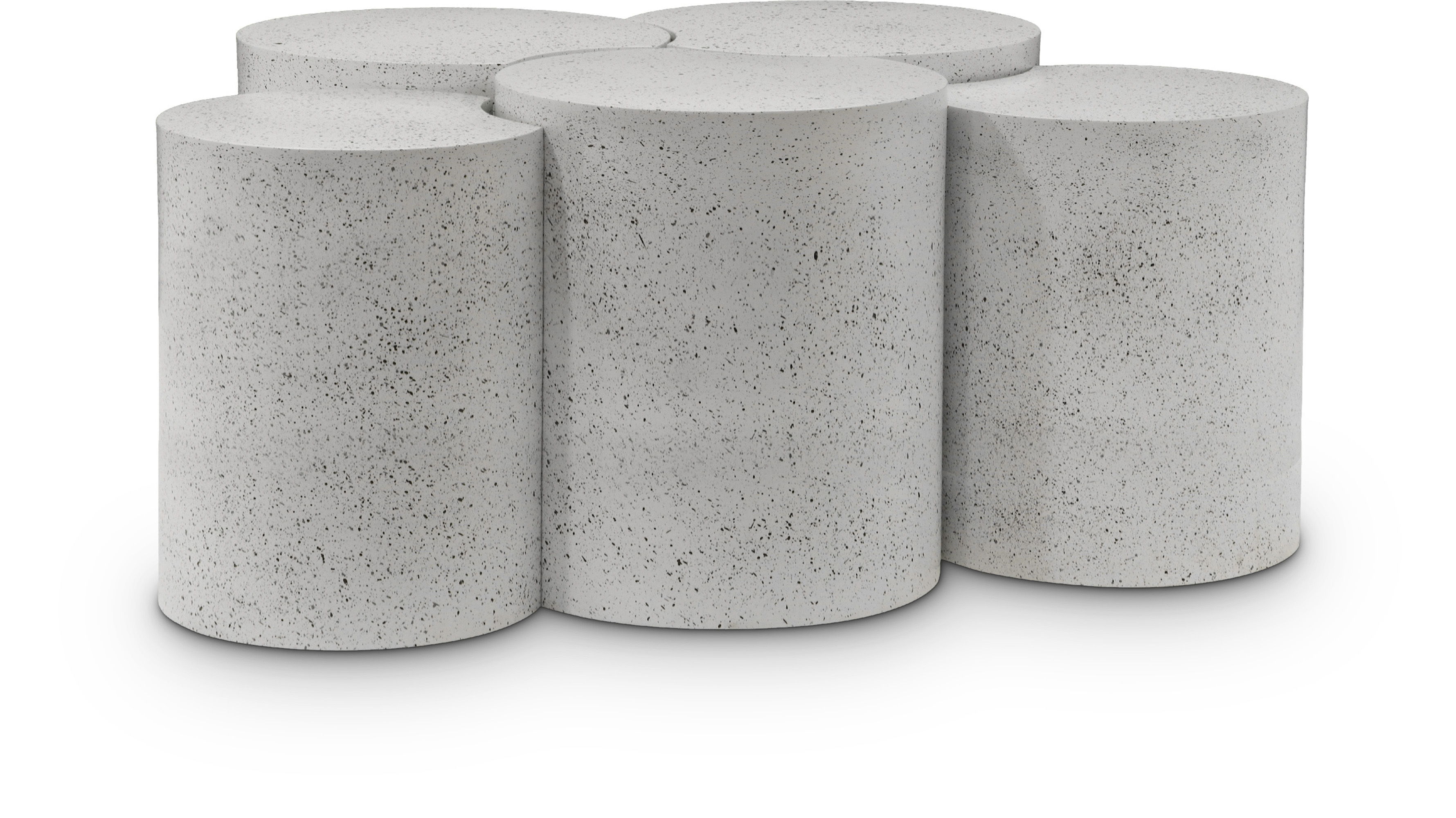 Dimple - 5 Piece Modular Coffee Table - White Terazzo