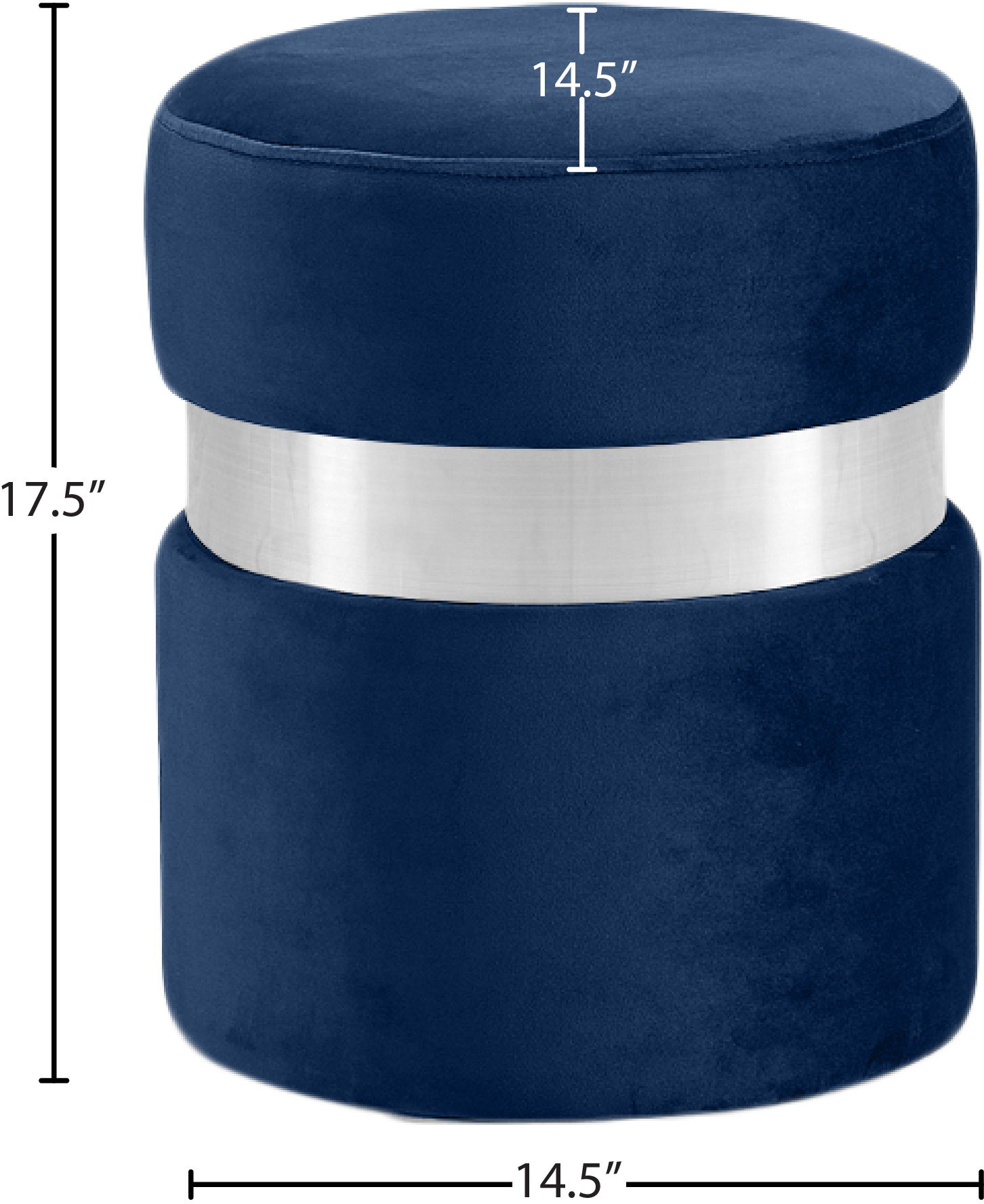 Hailey - Ottoman / Stool - Navy