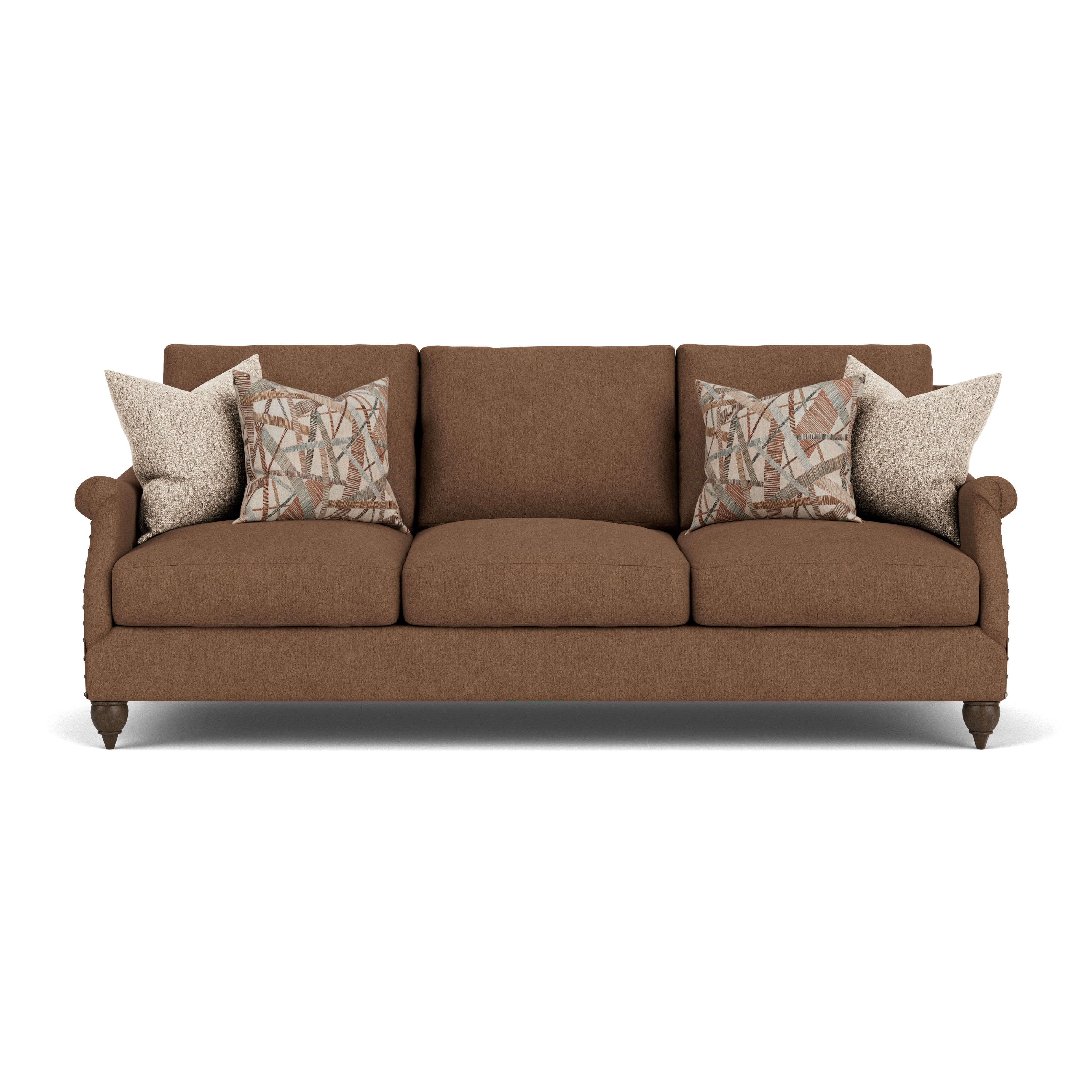 Veda - Fabric Sofa, dark brown, view 4