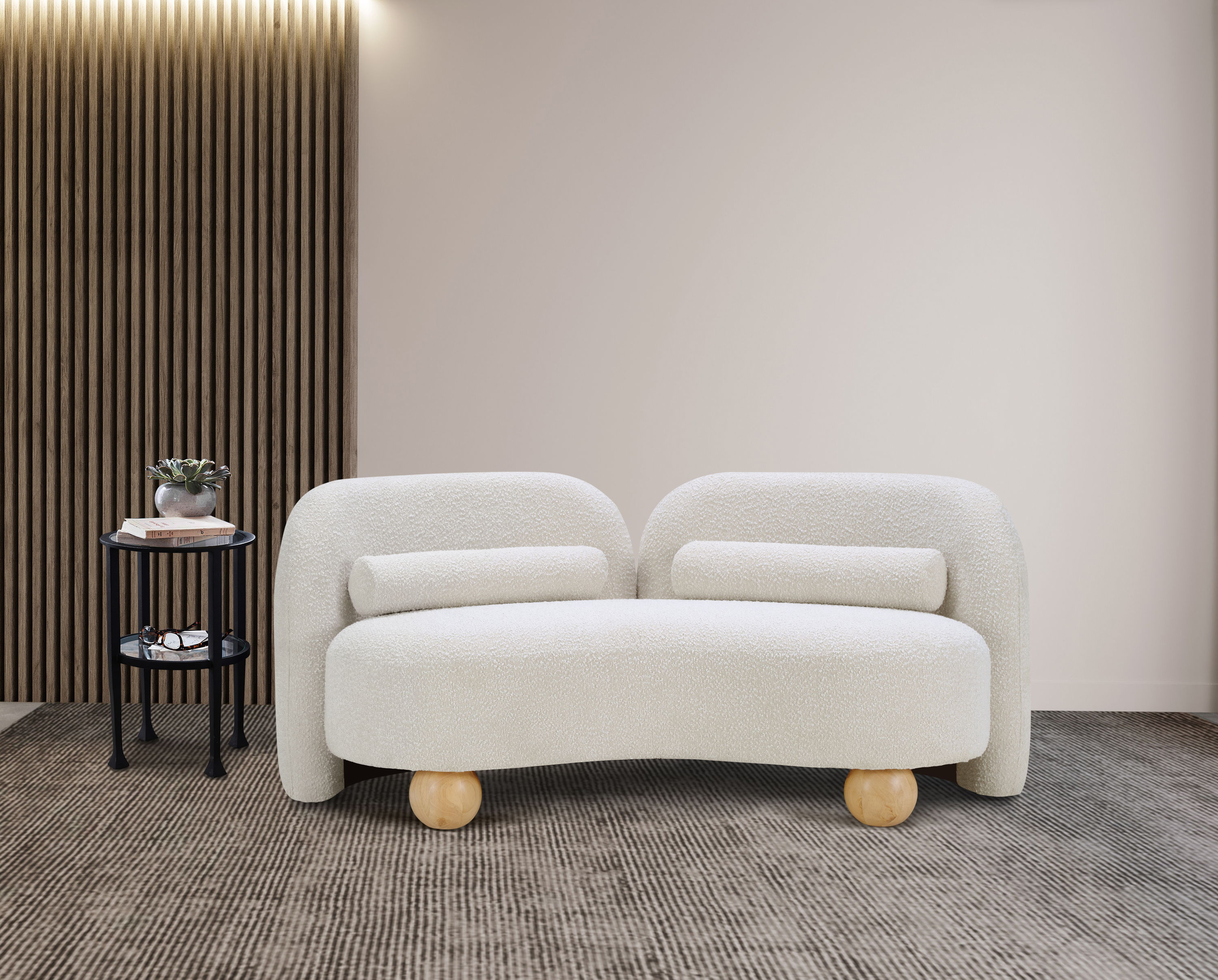 Daphne - Boucle Loveseat - Cream