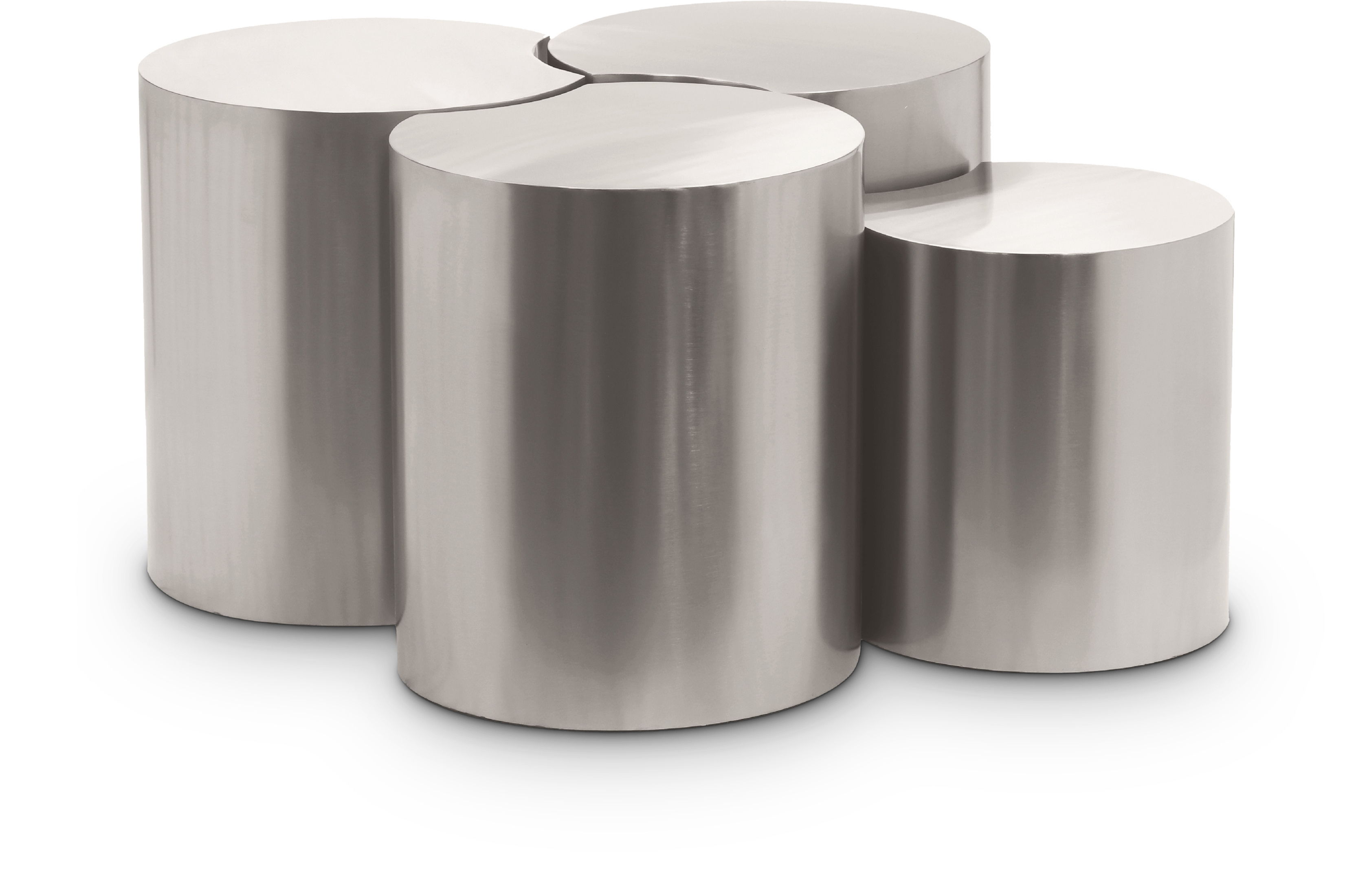 Dimple - 4 Piece Modular Coffee Table - Silver