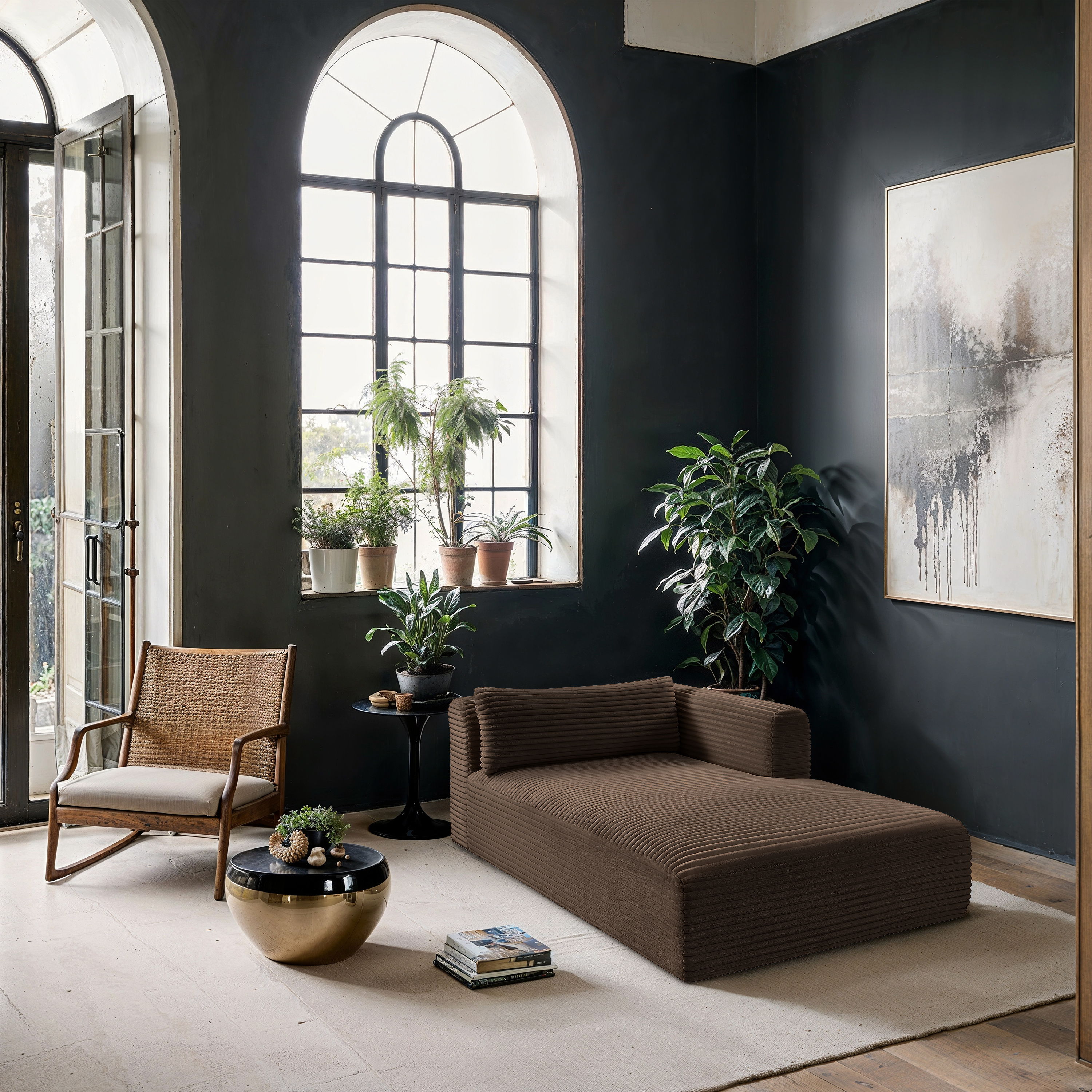 Shaggy - Chaise - Brown
