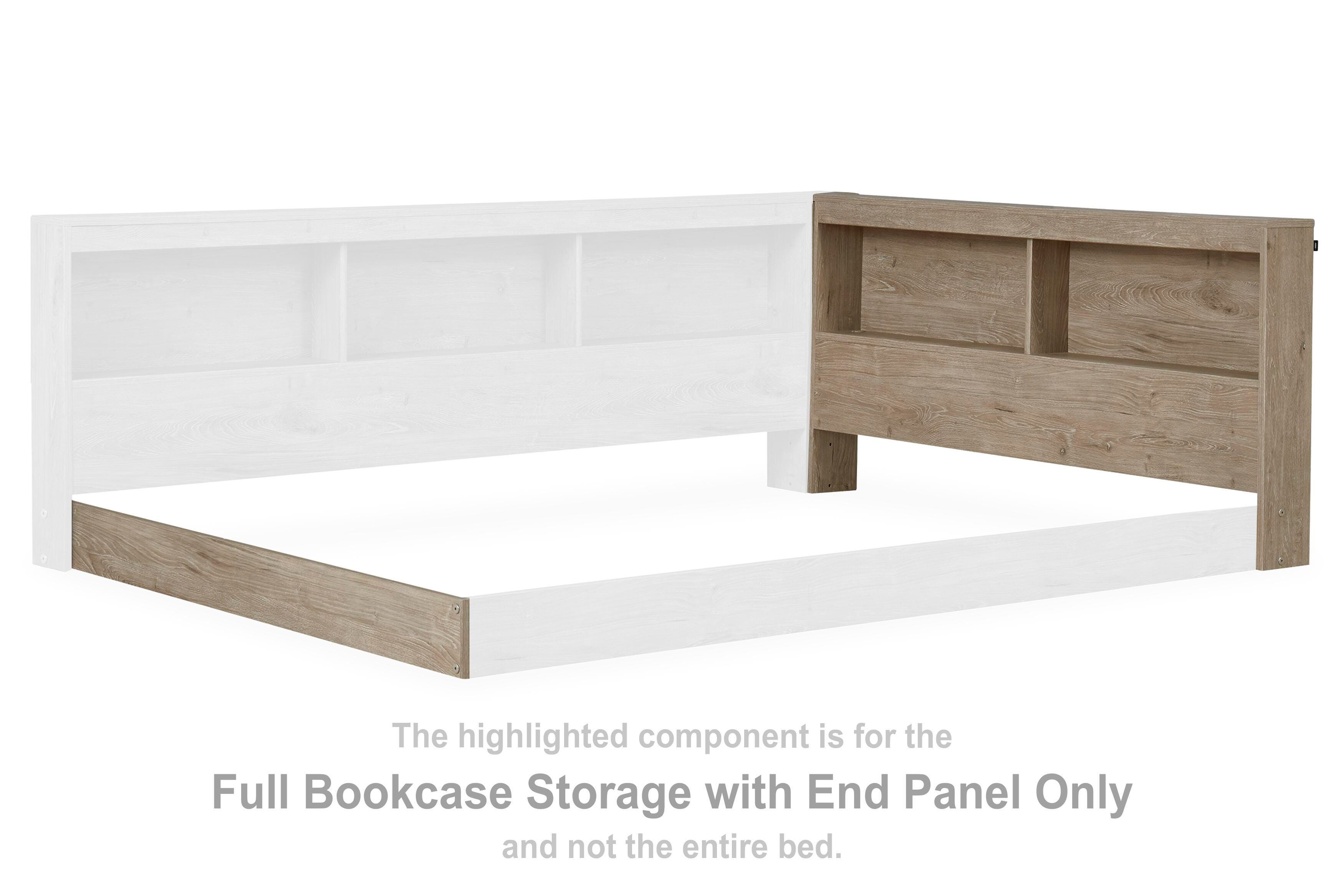 Oliah – F Bookcase Storage w/End Panel – Natural