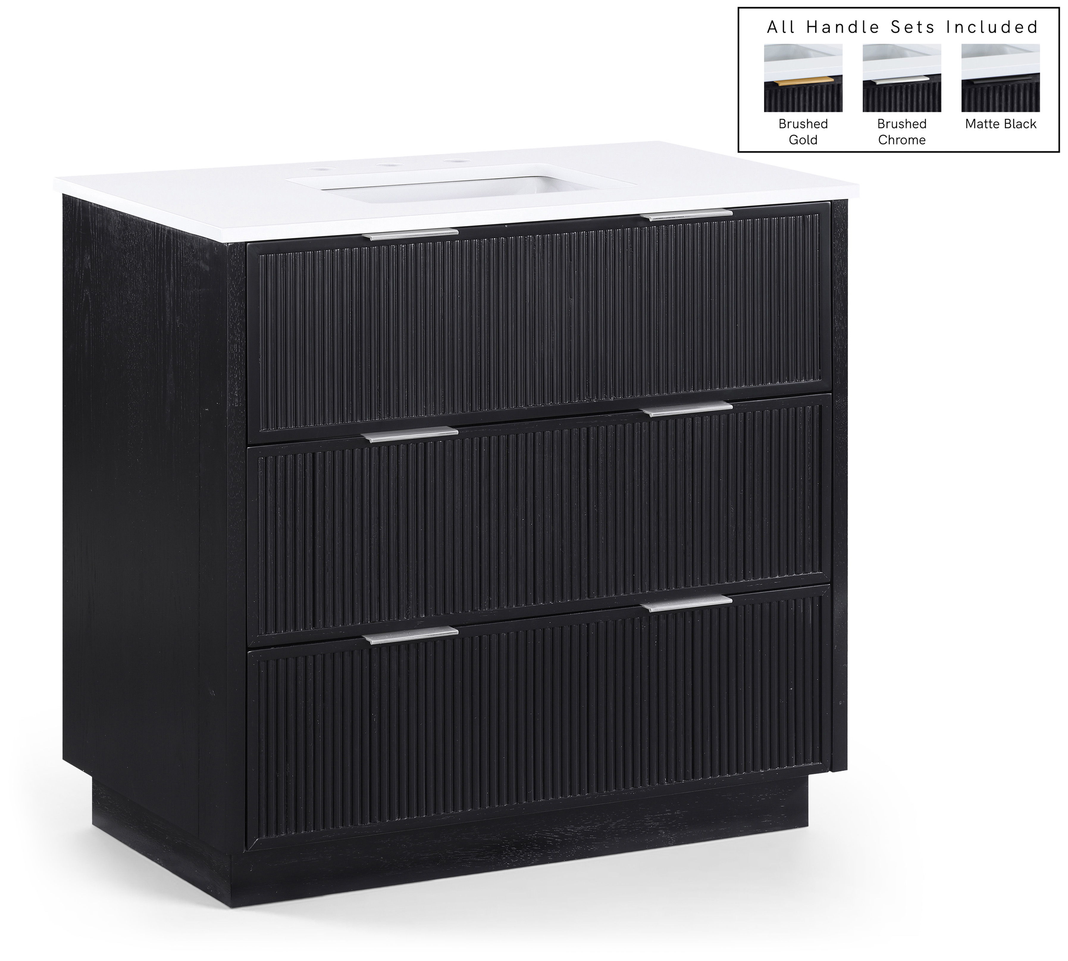 Willard - 36'' Bathroom Vanity - Black / White