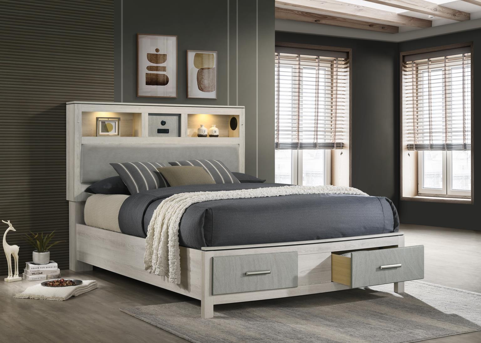 Queen Bed With Speaker & LED