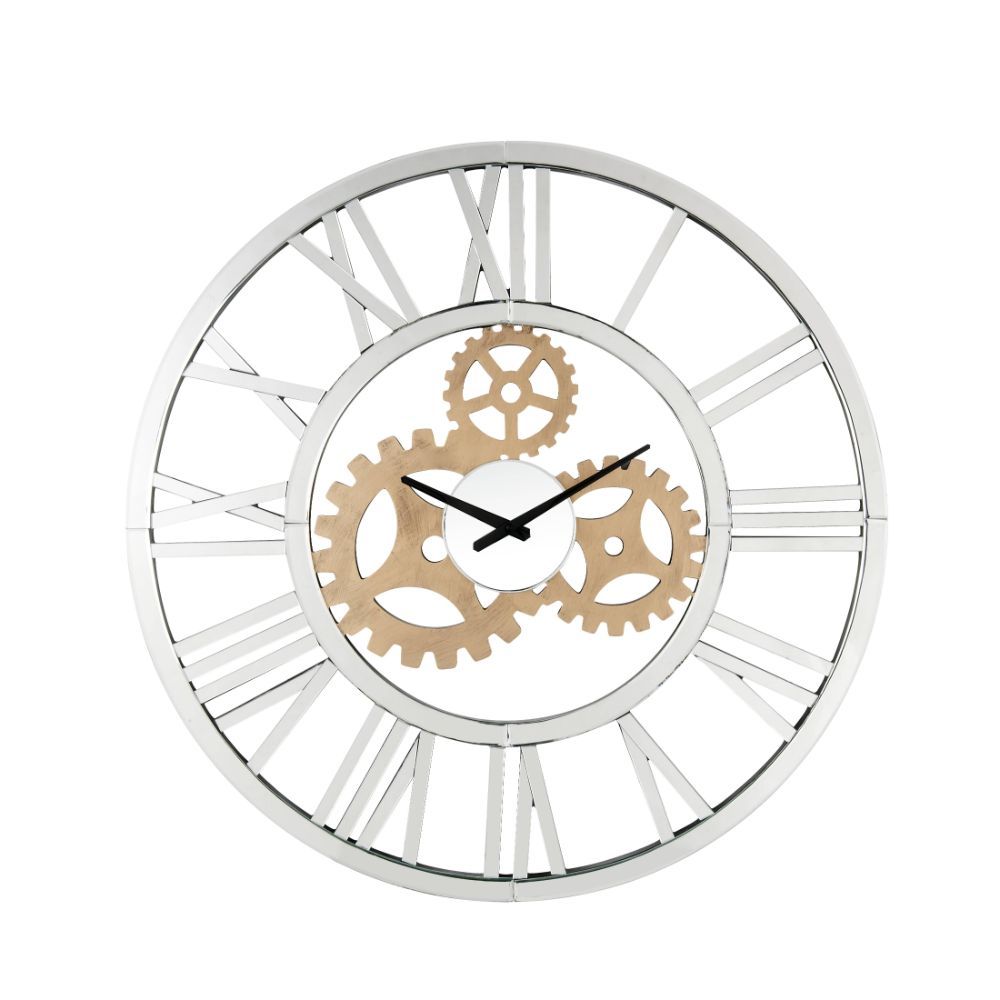 Dominic - Wall Clock - Mirrored, silver