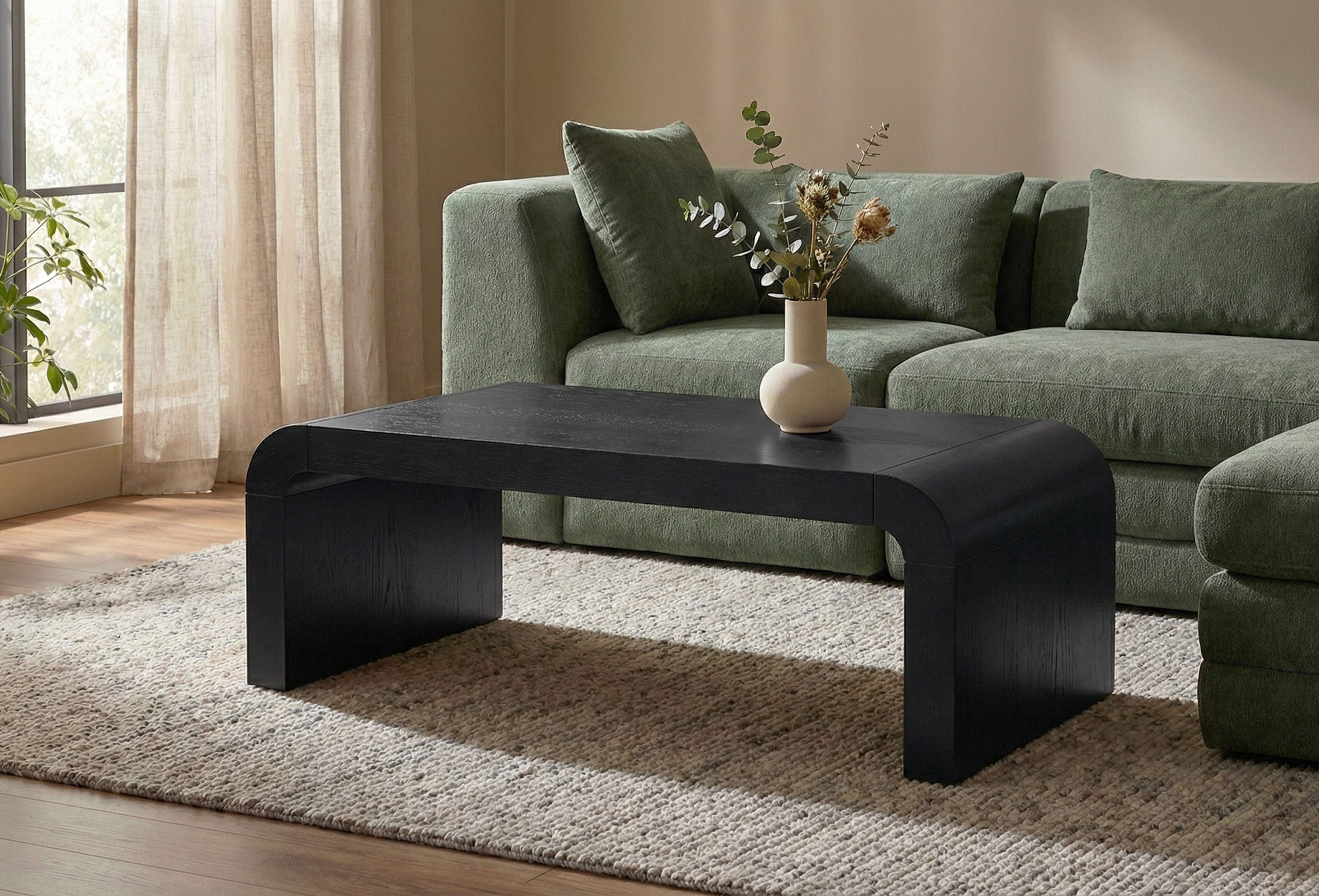 Toulon - Oak Veneer Coffee Table - Black
