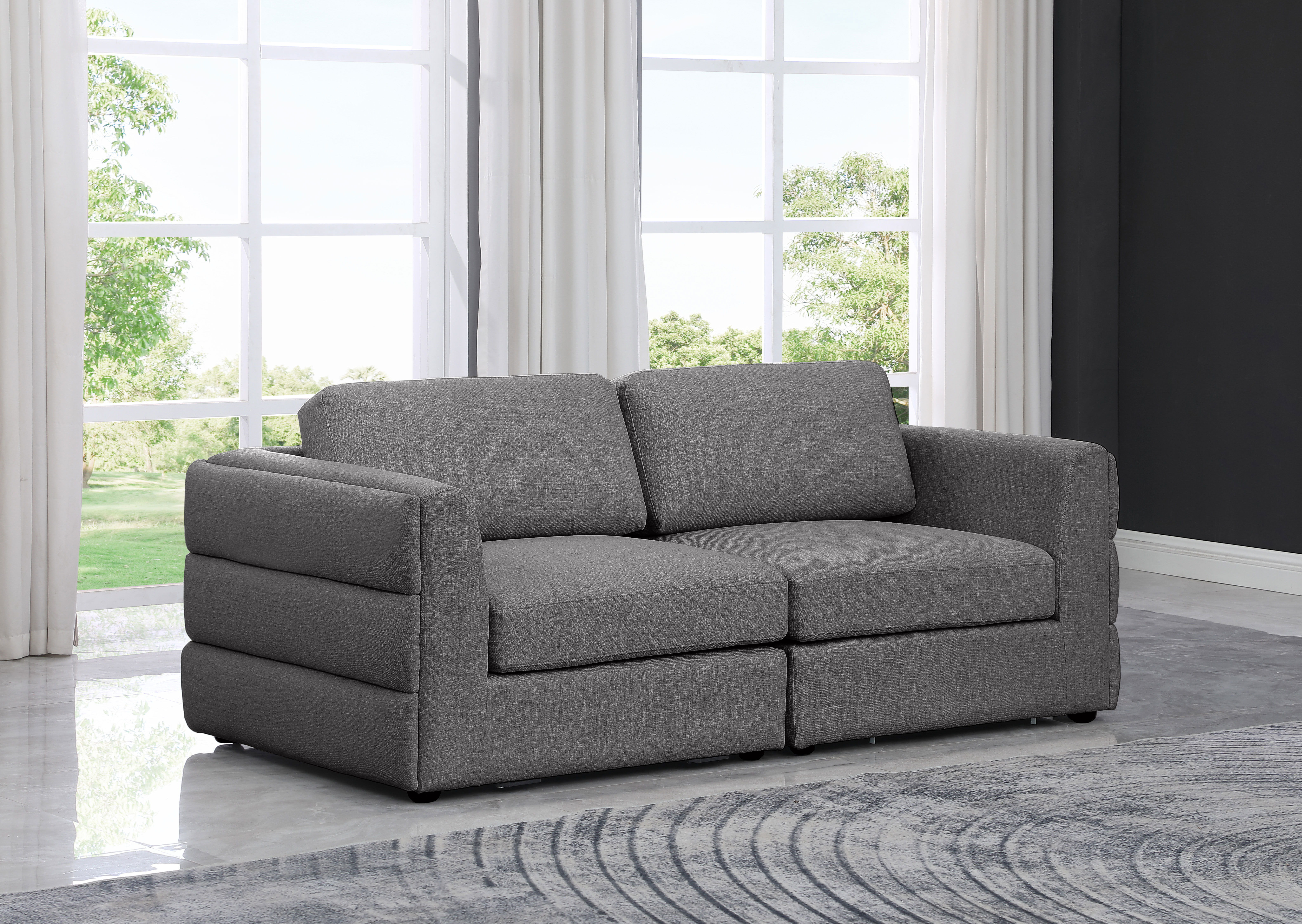 Beckham - Modular 2 Piece Sofa - Gray