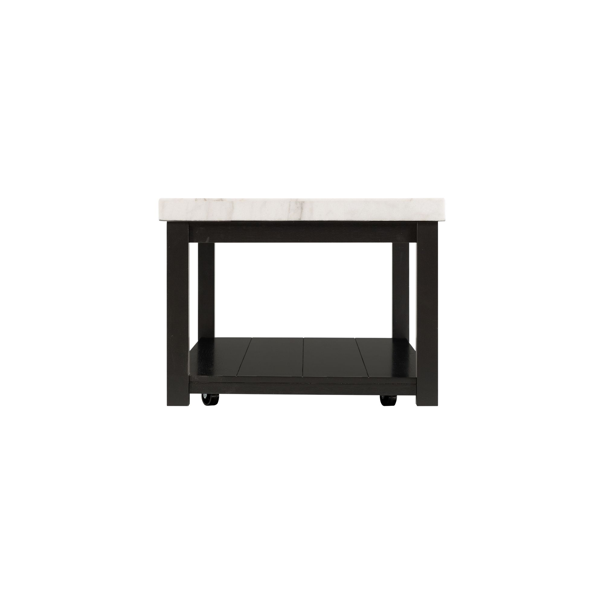 Marcello - Rectangular Coffee Table With Casters - White