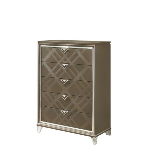 Skylar - Chest - Dark Champagne, dark brown