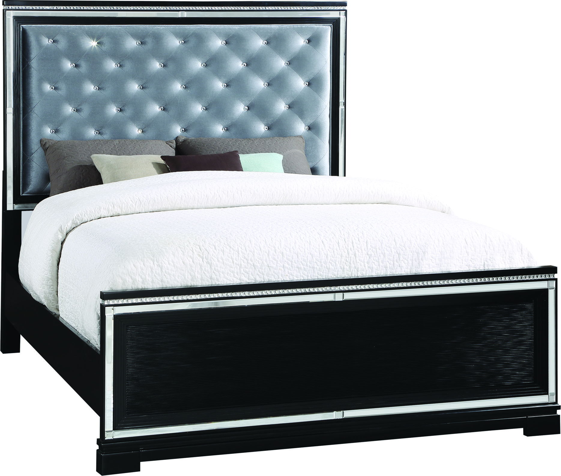 Eleanor King Upholstered Bed Black New Lots Furniture Online Store