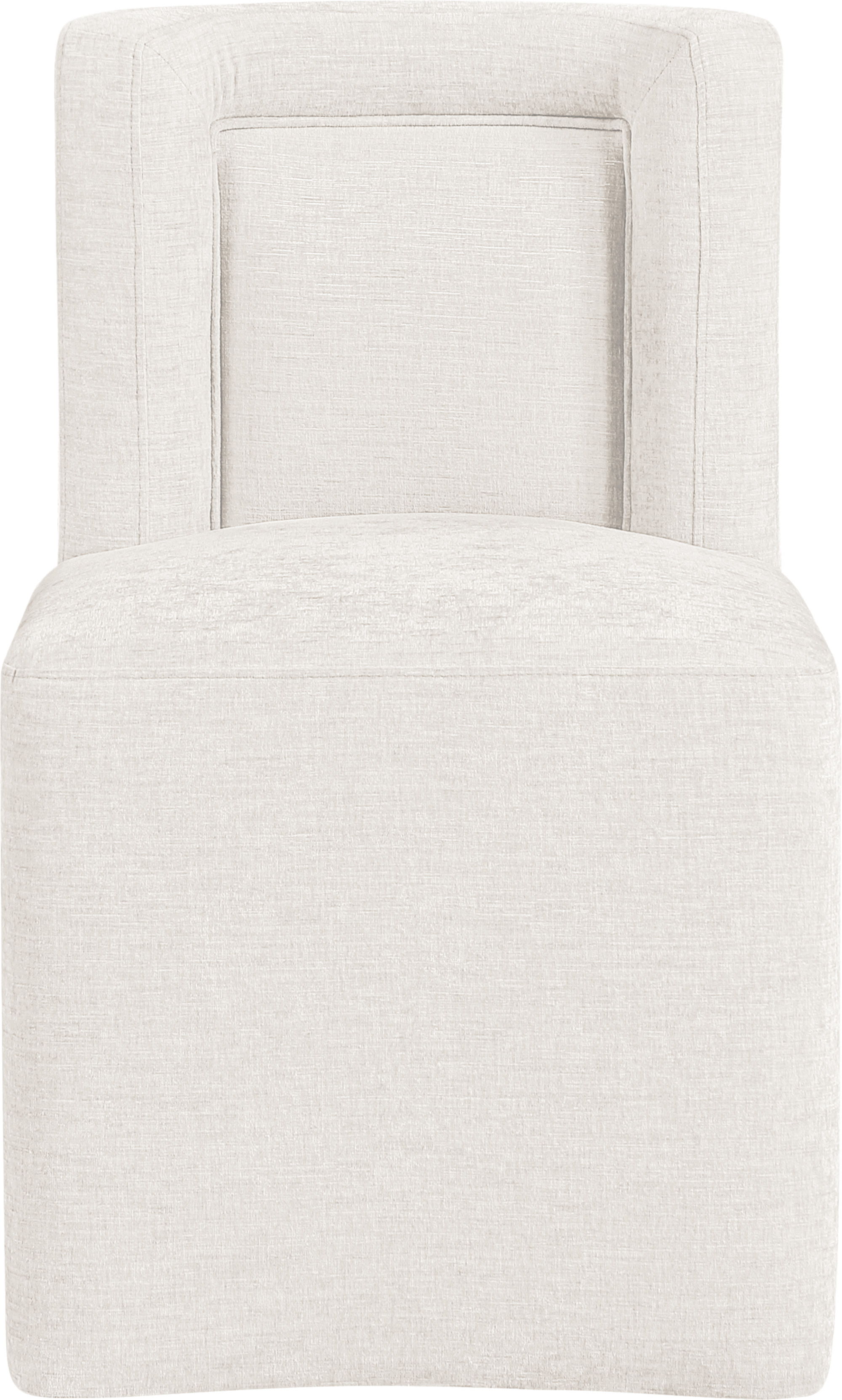 Duvina - Chenille Performance Fabric Dining Chair - Cream