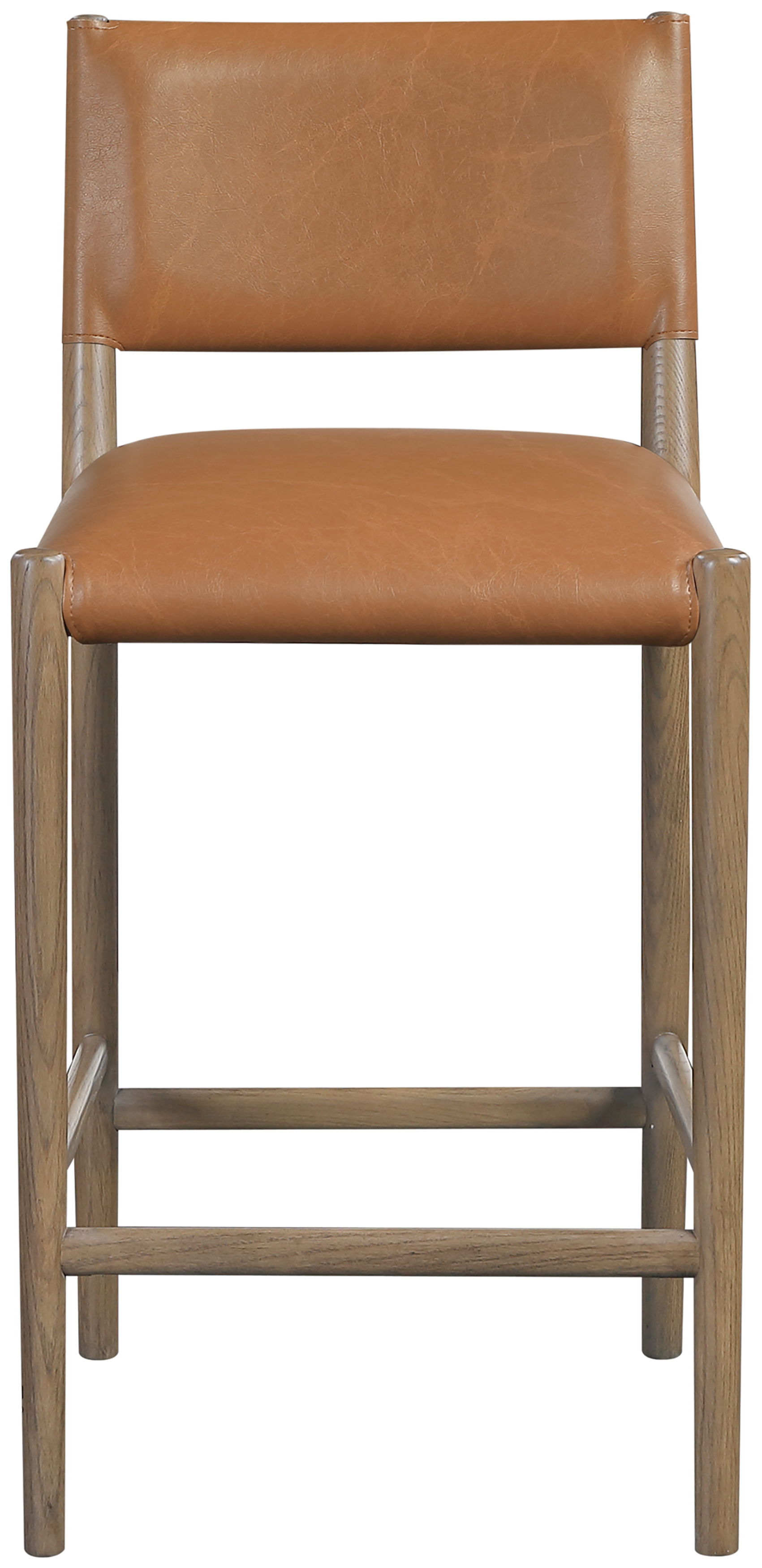 Andie - Upholstered Counter Stool Vegan Leather - Cognac