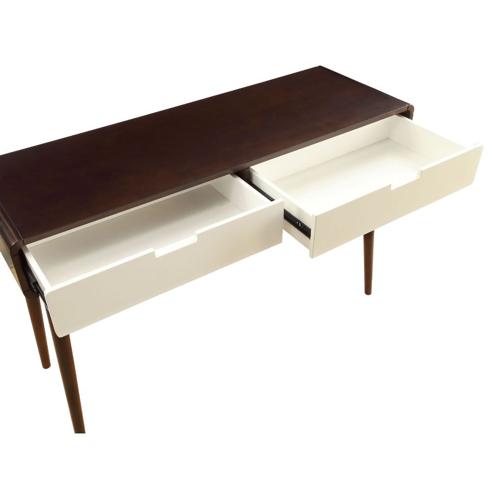 Christa - Sofa Table - White & Espresso, dark brown, view 3