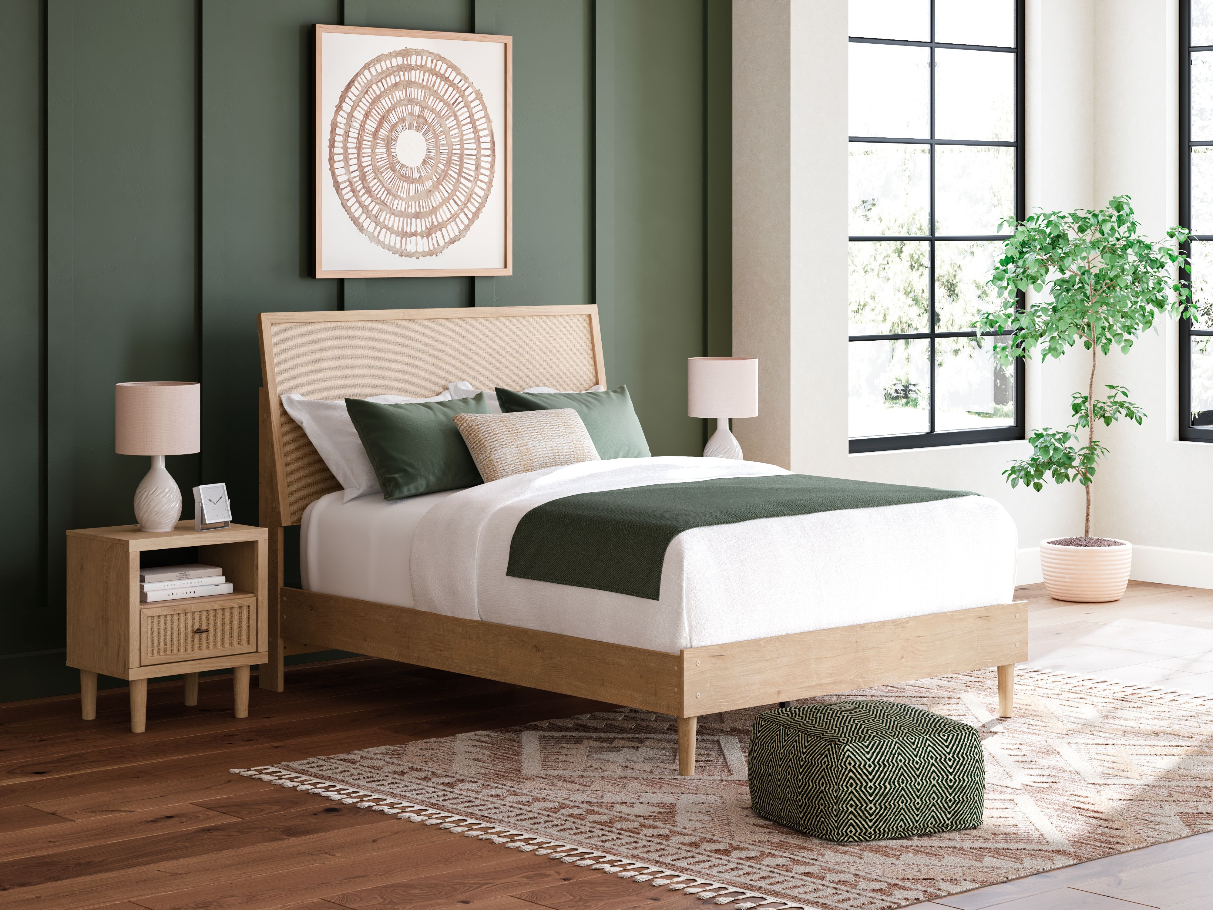 Cielden - Queen Panel Bed - Two-tone