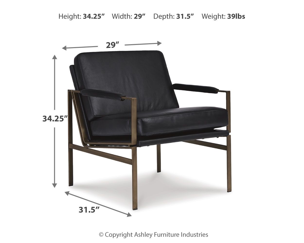 Ashley Furniture Puckman - Accent Chair - Black - Image 5