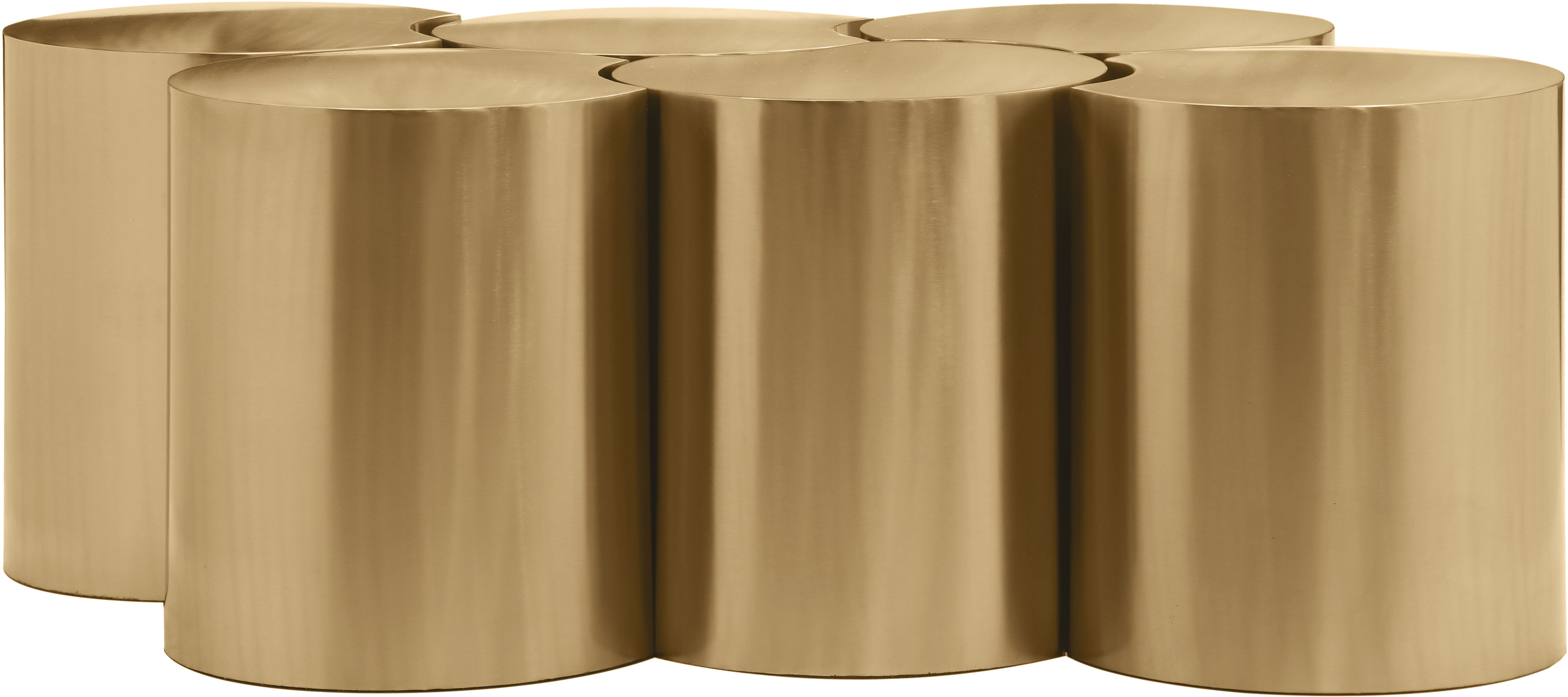 Dimple - 18" 6 Piece Modular Coffee Table - Gold