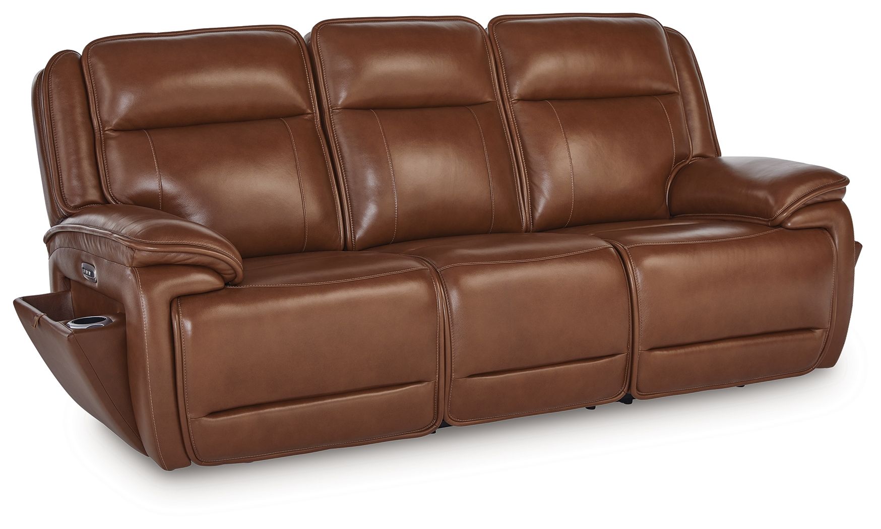 Ashley Healy Pier PWR REC Sofa with ADJ Headrest - Chocolate