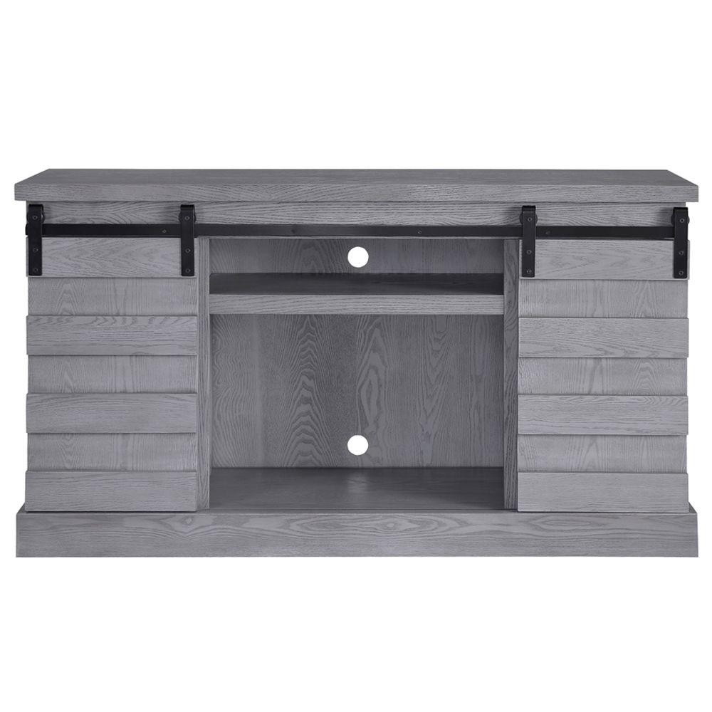 Amrita - TV Stand With Fireplace - Gray Oak, dark gray, view 7
