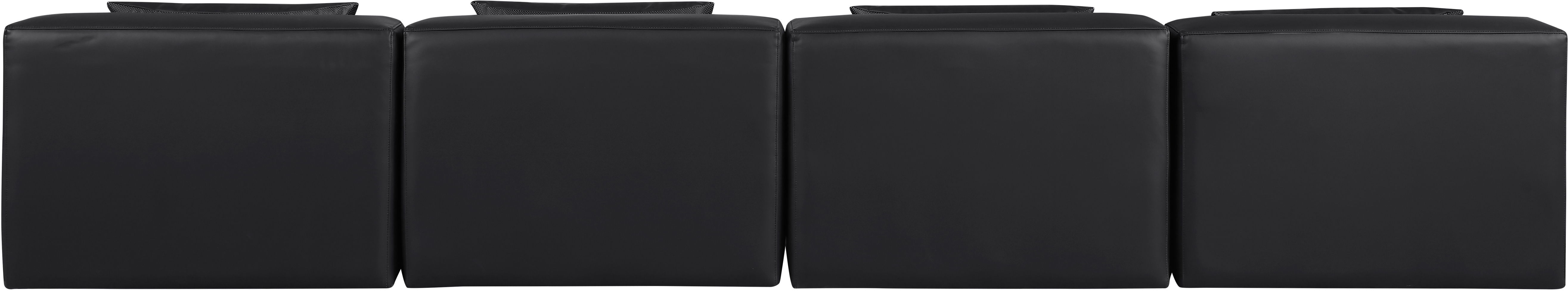 Cube - Modular 4 Piece Armless Sofa - Black