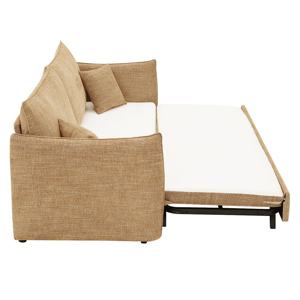 Cadie - Sofa With 2 Pillows - Mocha, light brown, view 6
