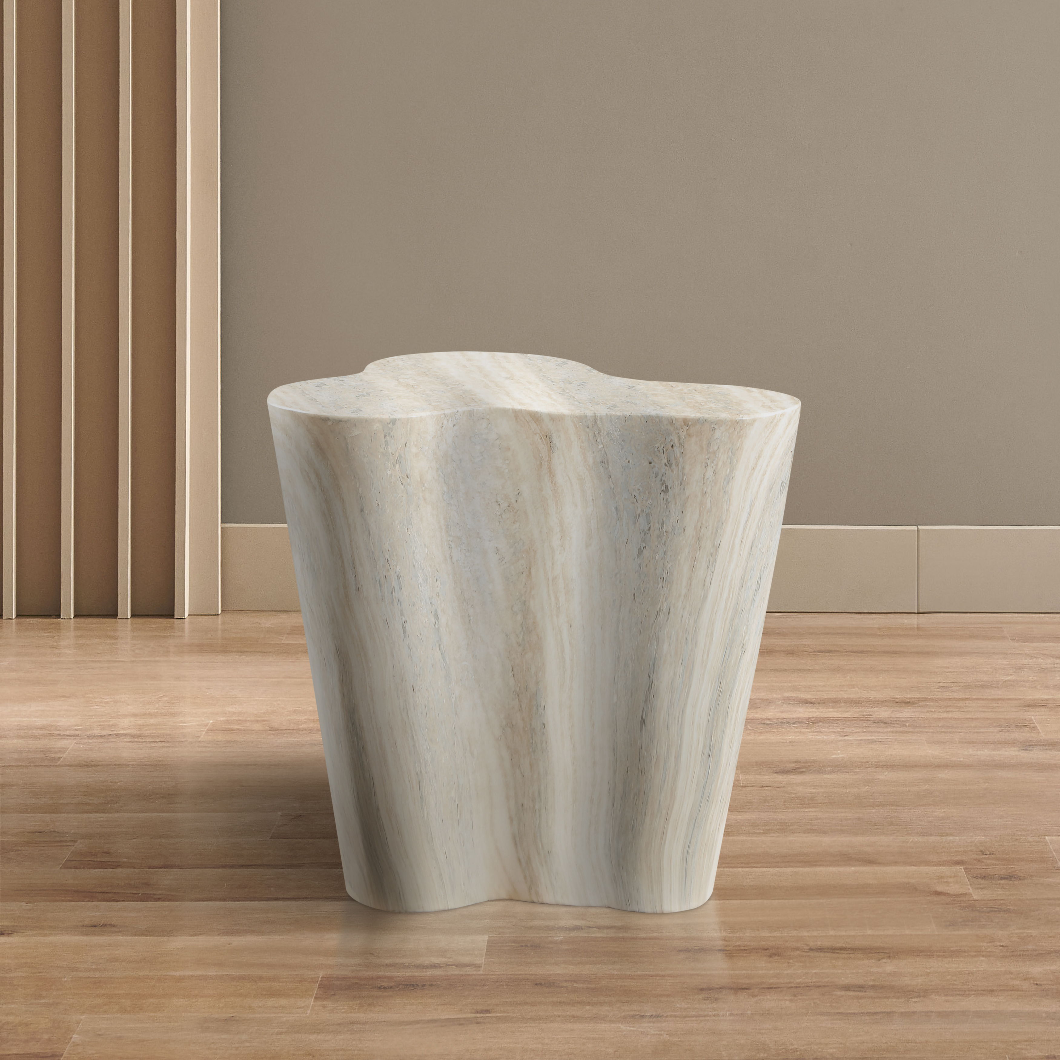 Monza - Concrete End Table - Travertine