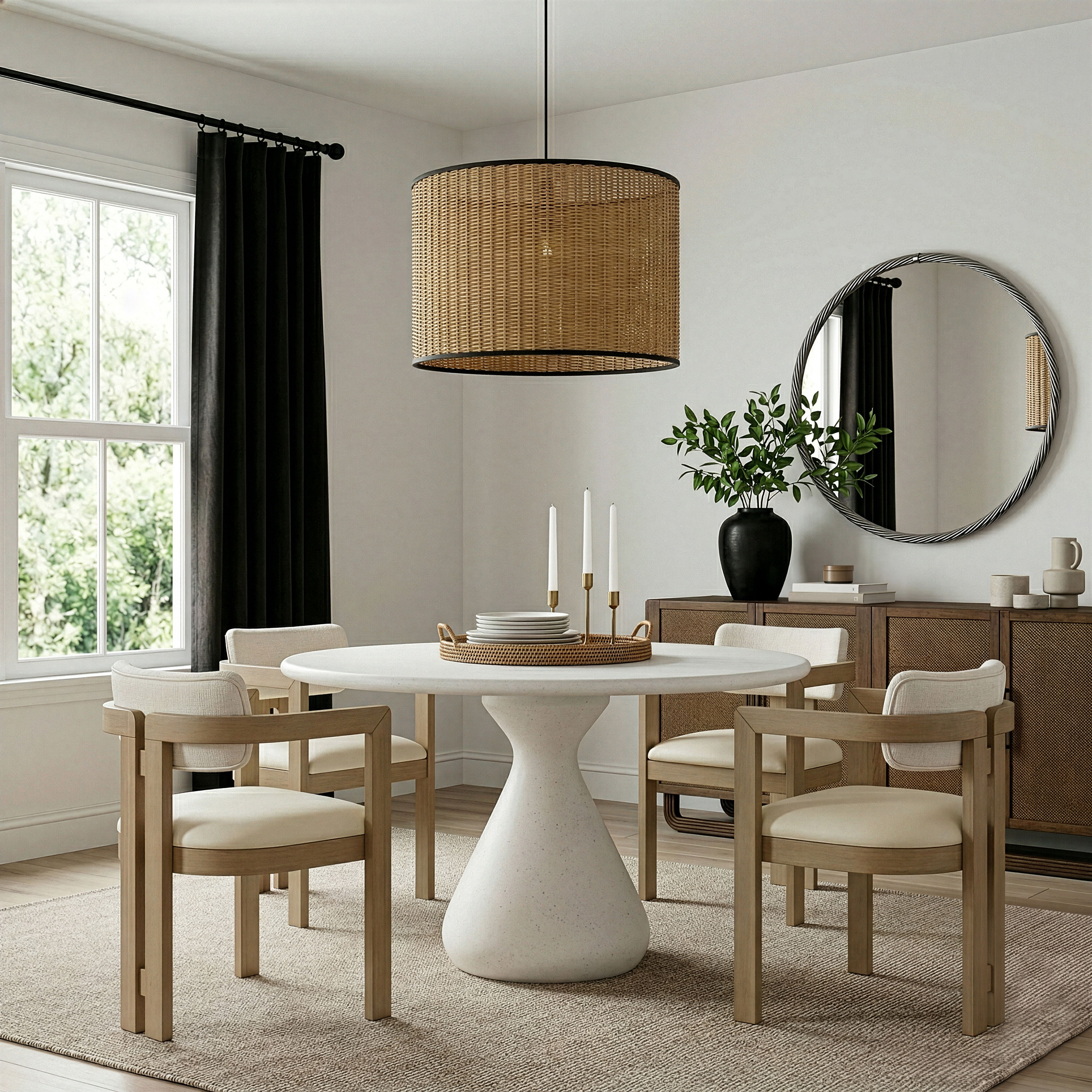 Sano - 48'' Indoor/Outdoor Dining Table - Cream